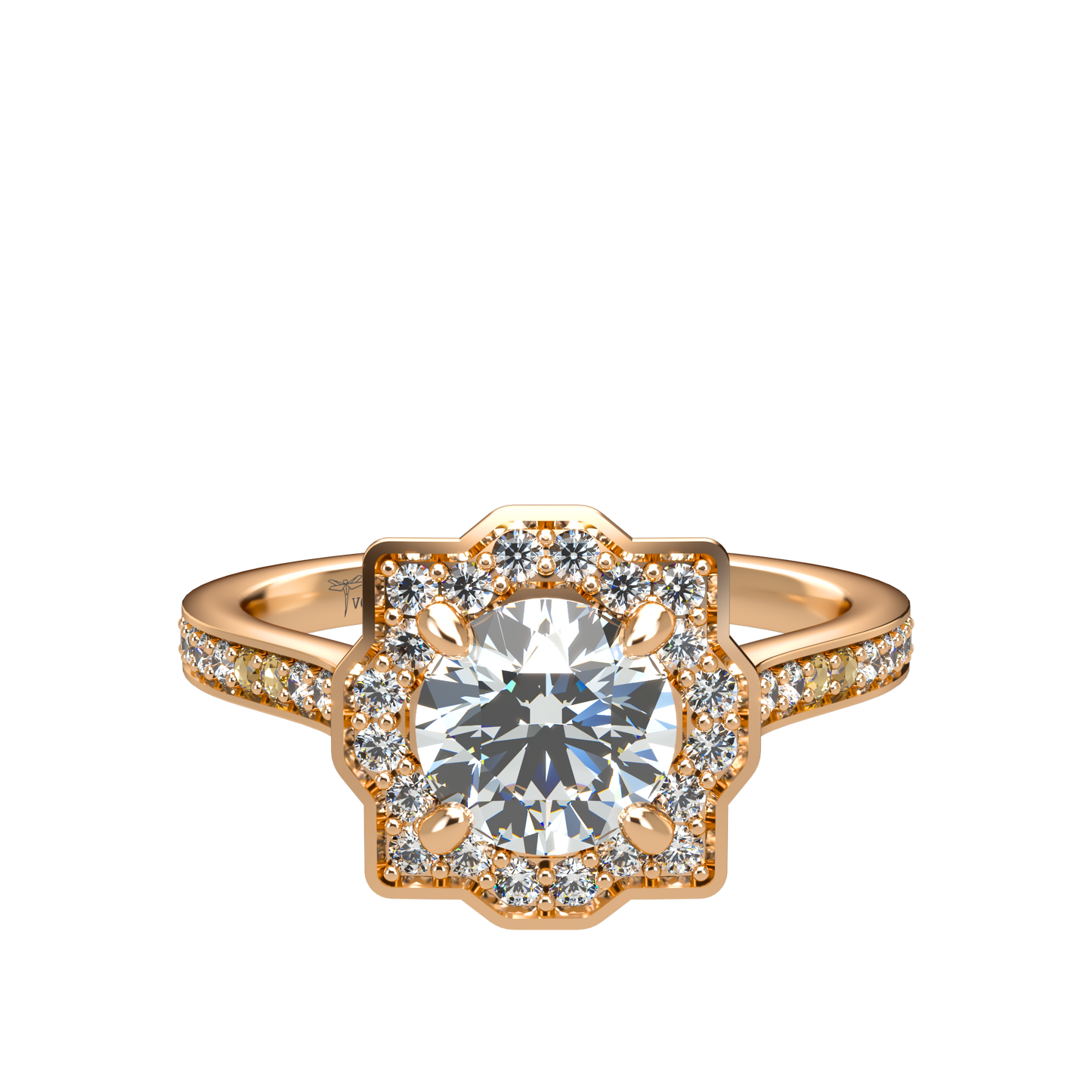 Tara VCL Halo prestige diamond ring