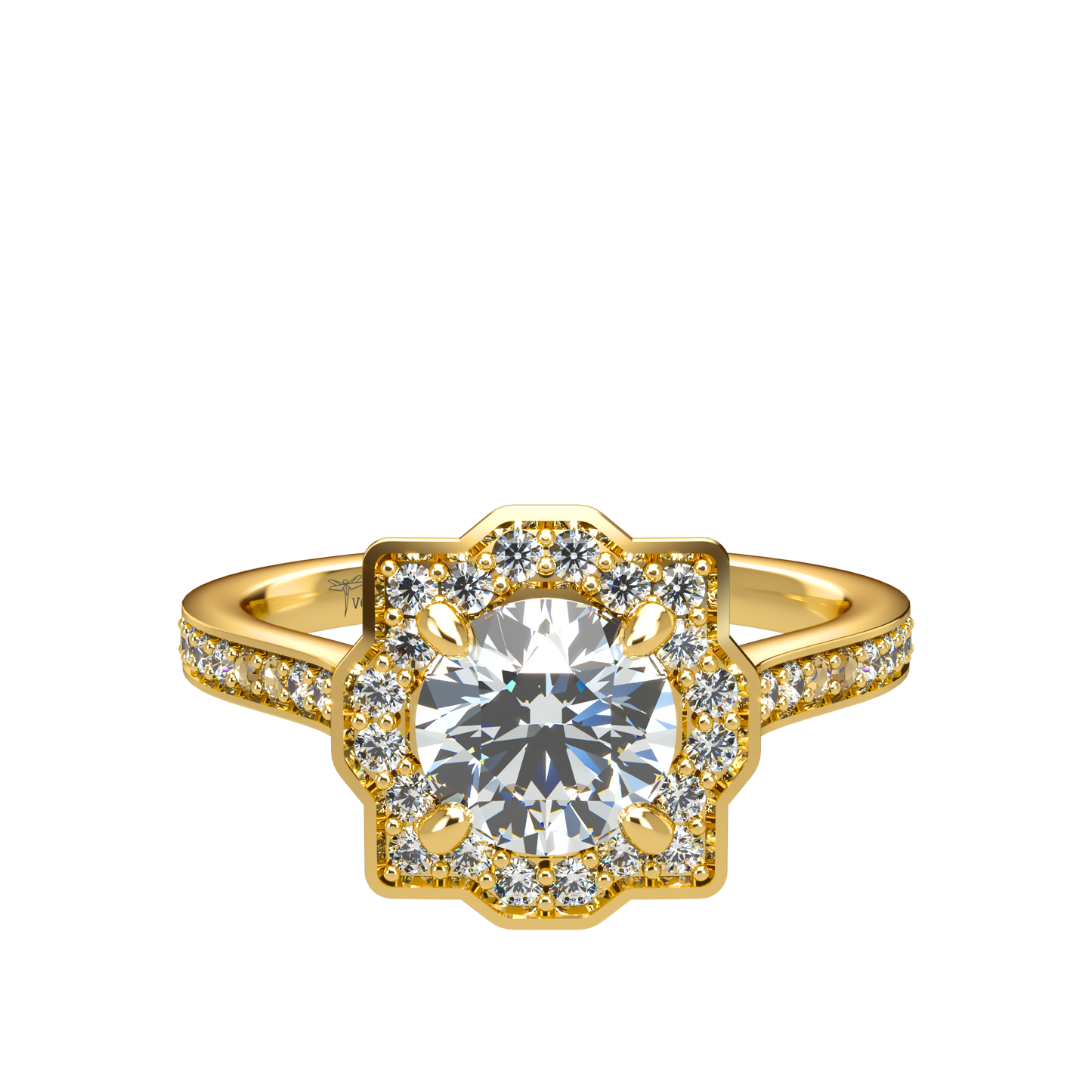 Tara VCL Halo prestige diamond ring