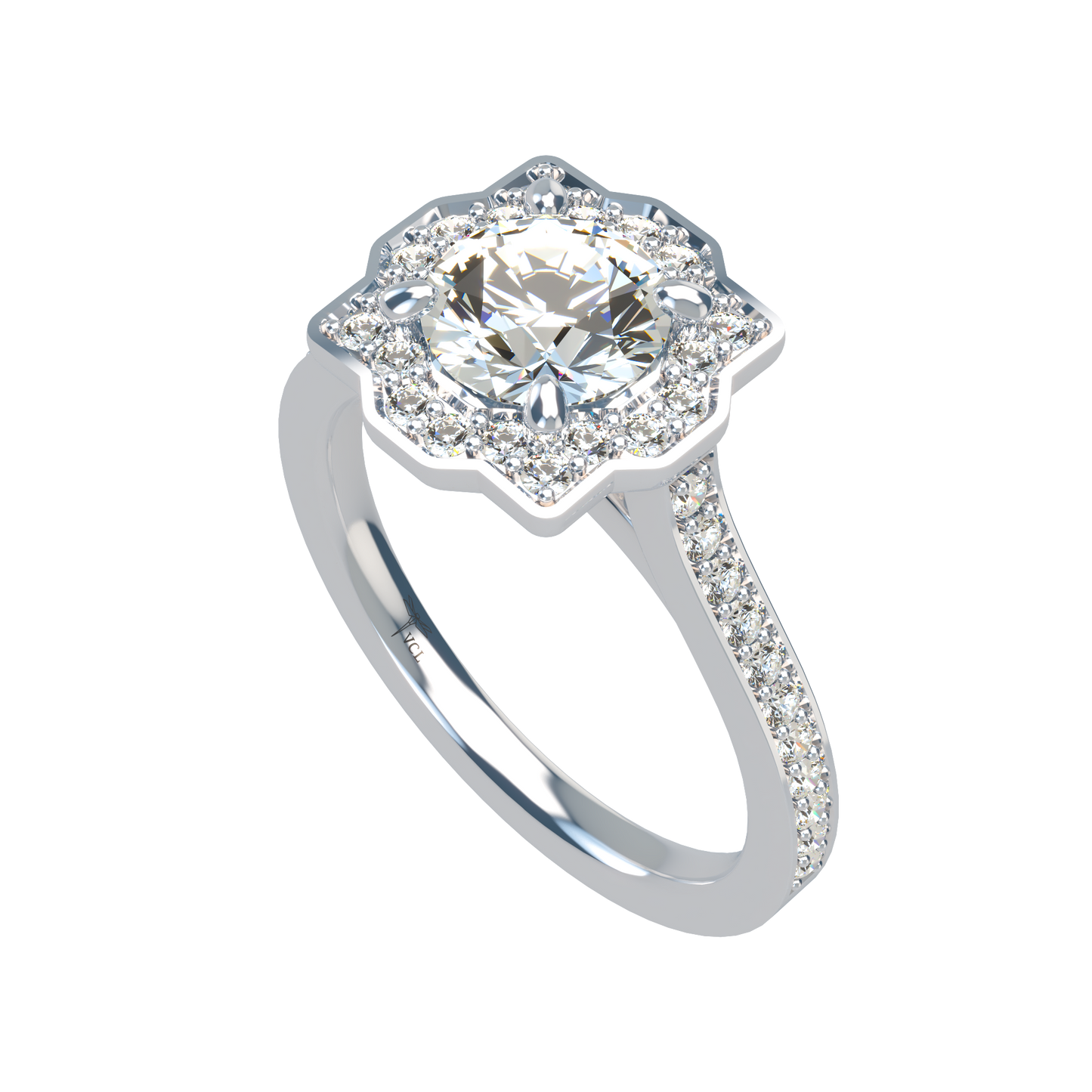 Tara VCL Halo prestige diamond ring
