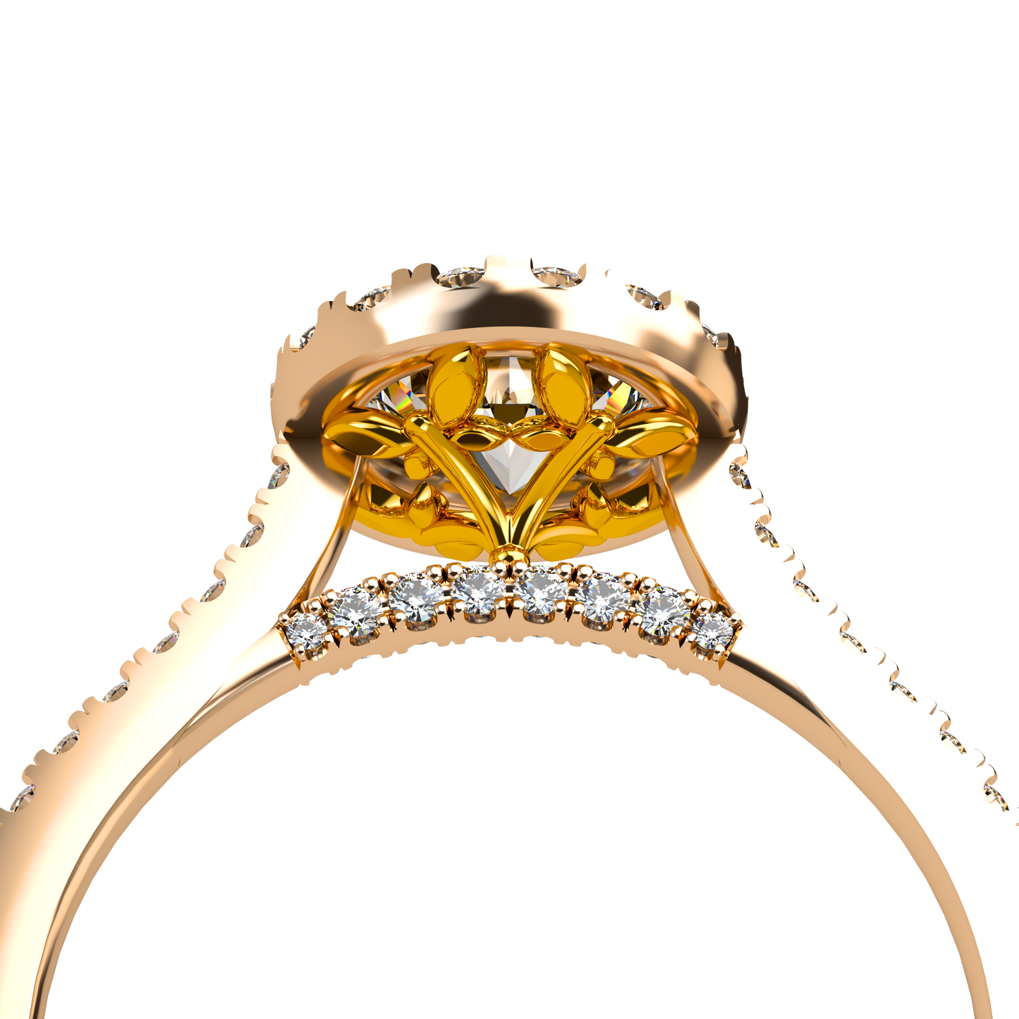 Libellule VCL Halo prestige diamond ring