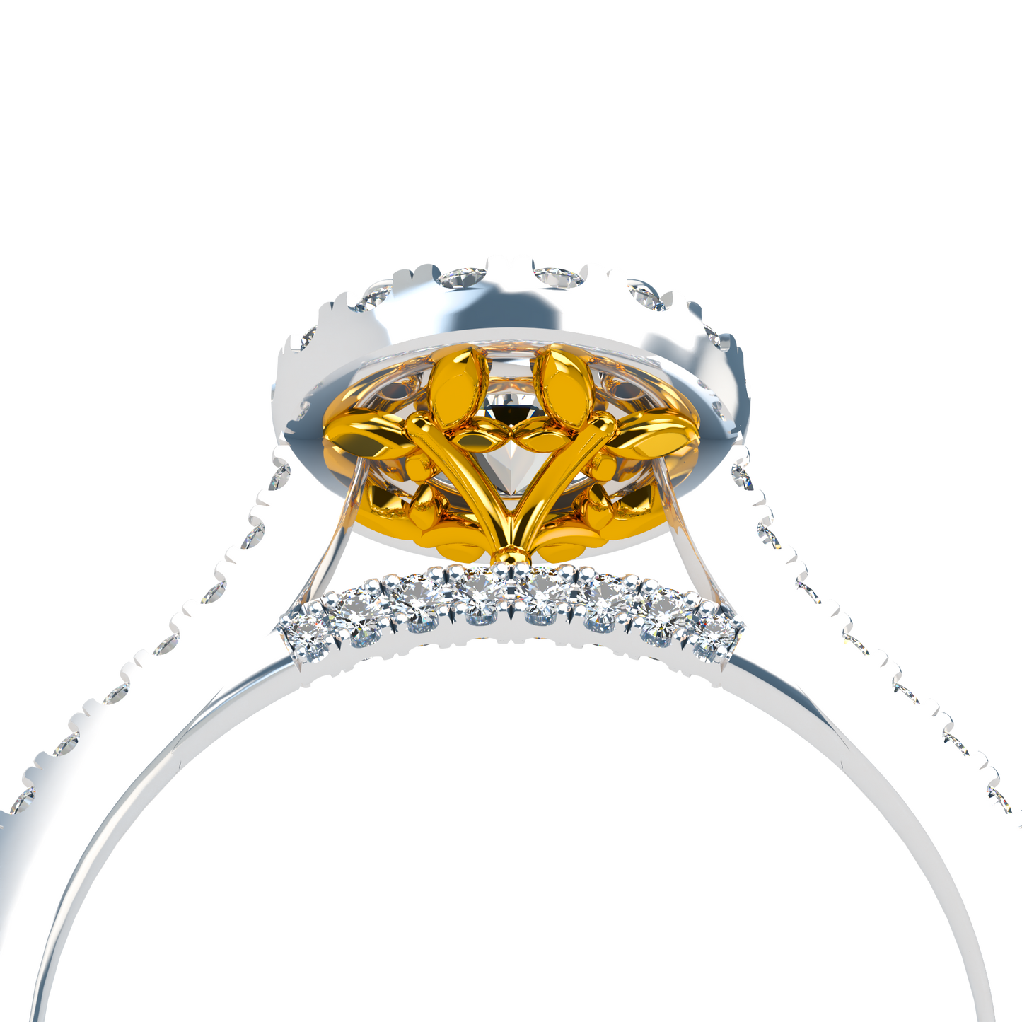 Libellule VCL Halo prestige diamond ring