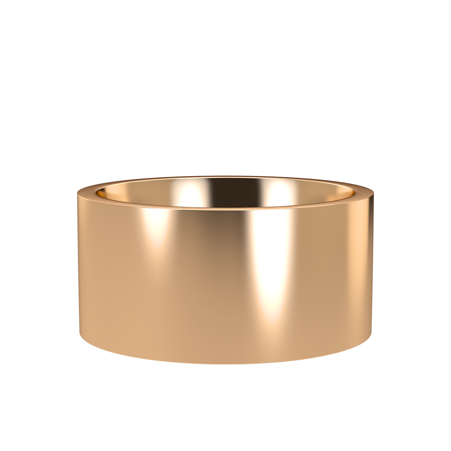 Flat wedding band wide - 2mm to 11mm