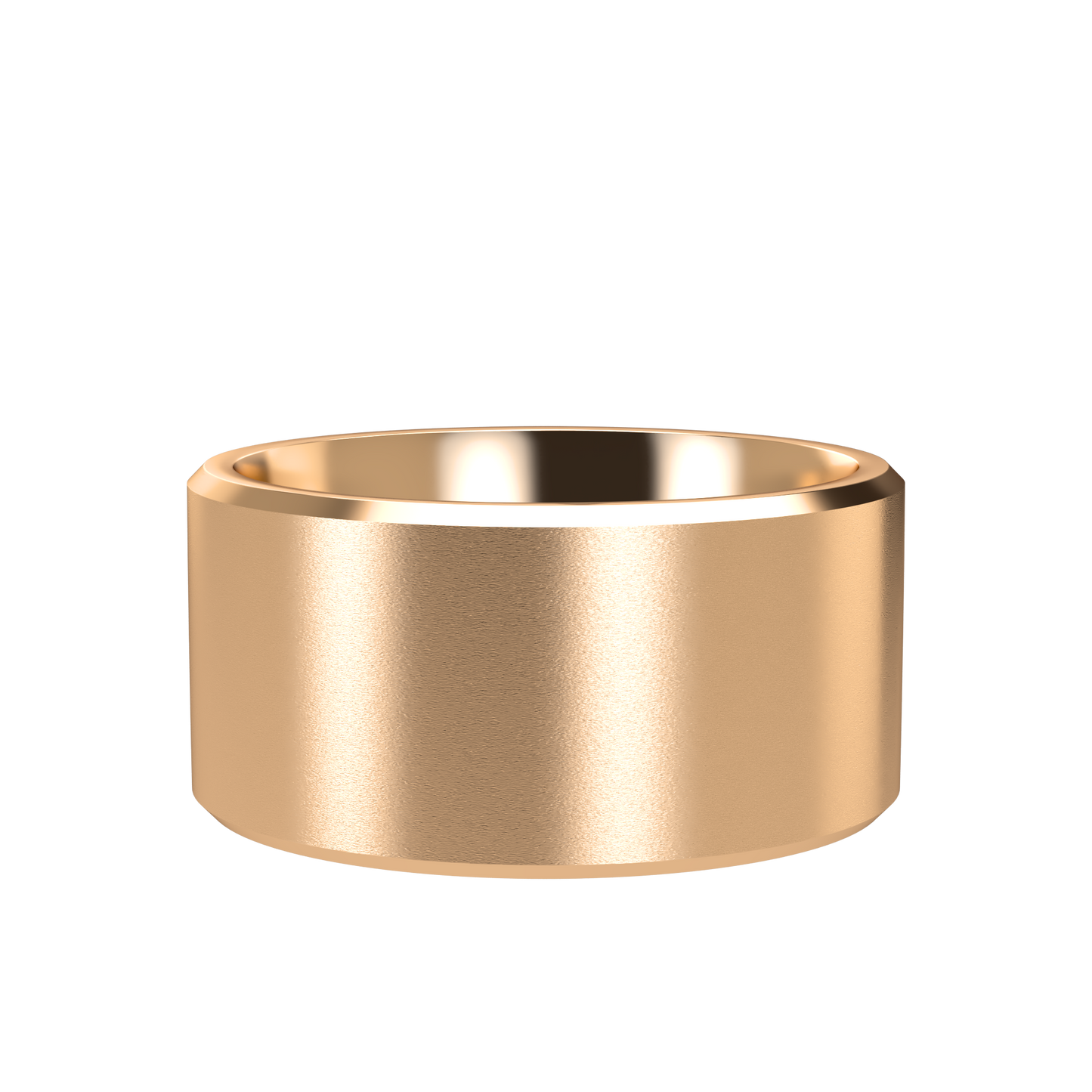Flat bevel wedding band wide - 2mm to 11mm
