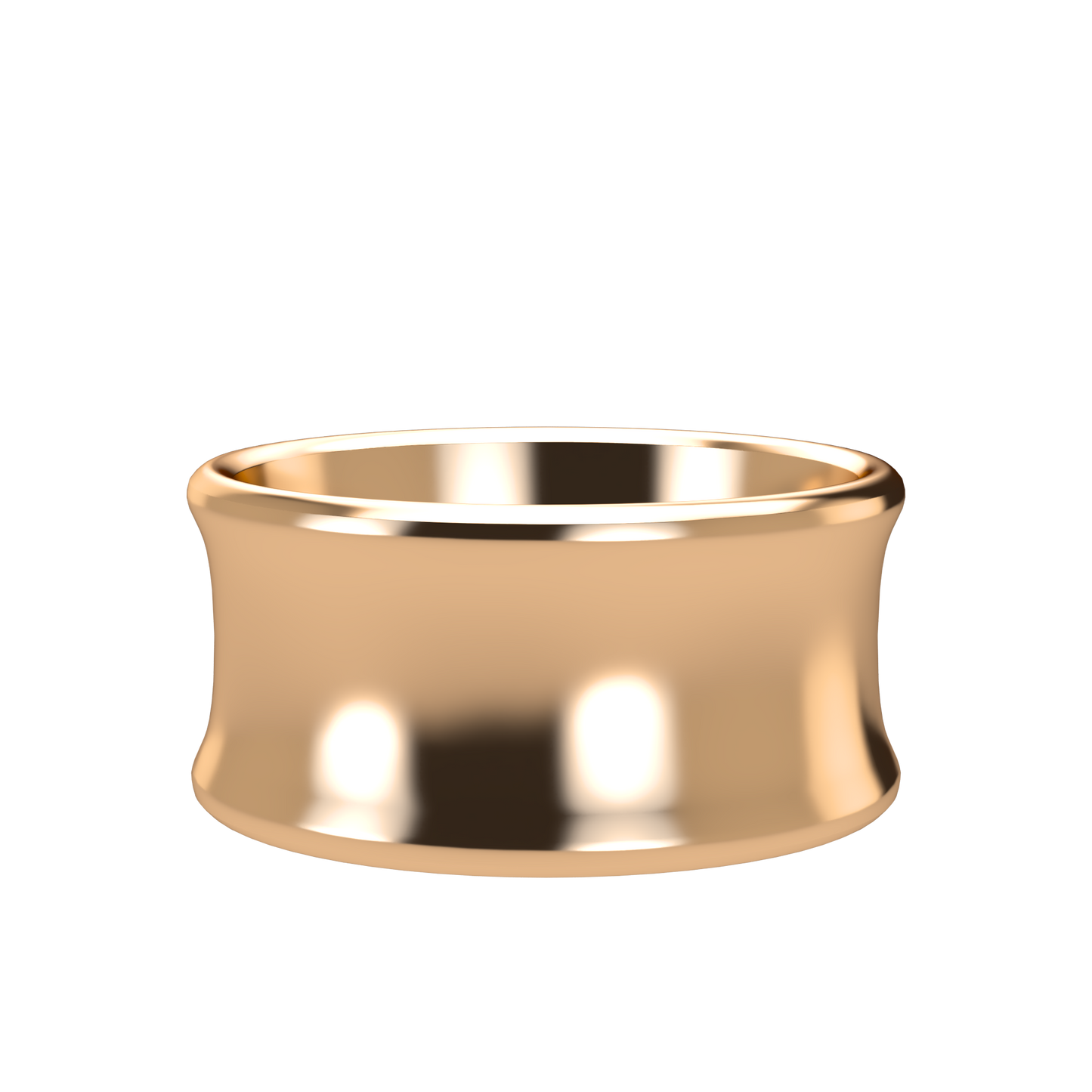 Concave wedding band wide - 2mm to 11mm