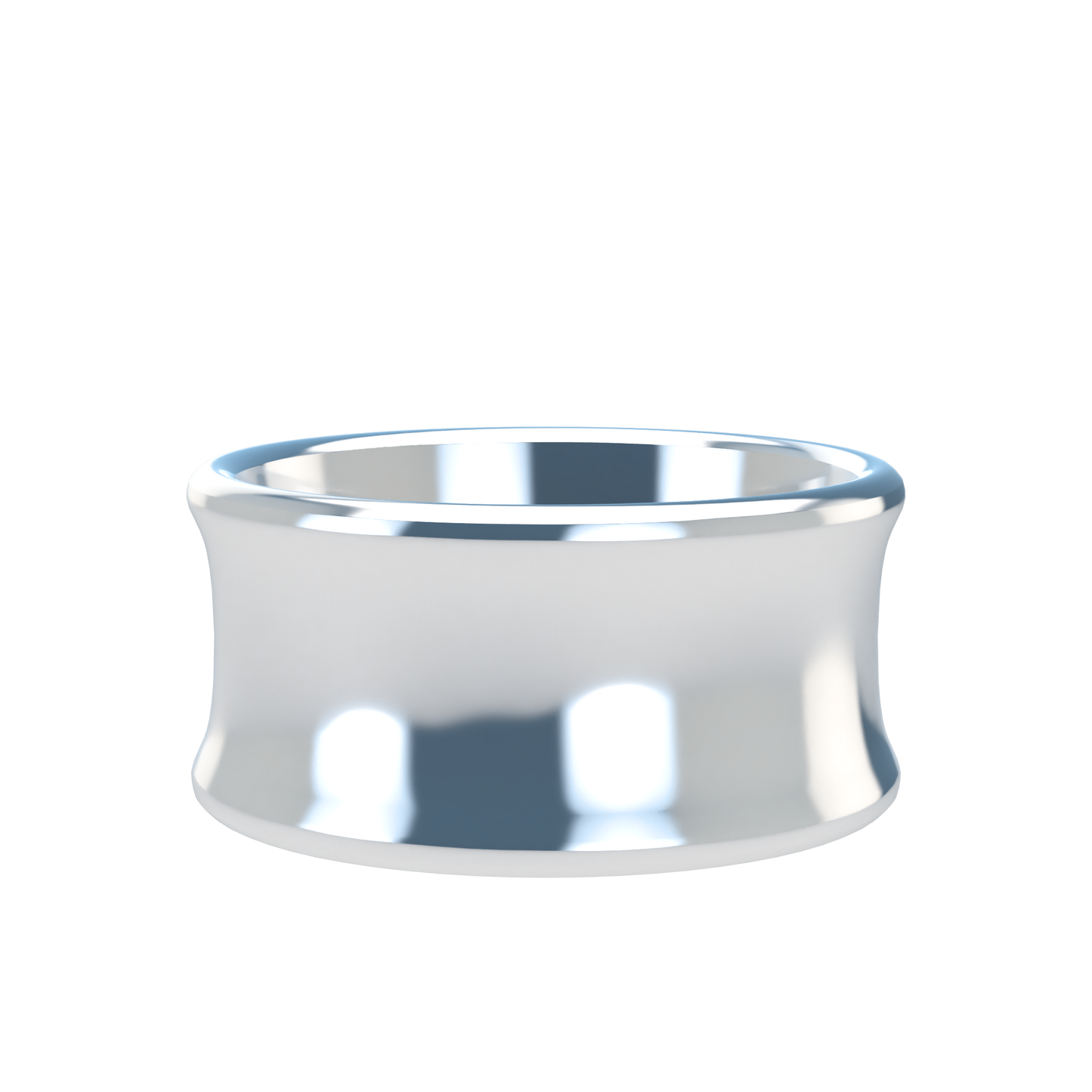 Concave wedding band wide - 2mm to 11mm