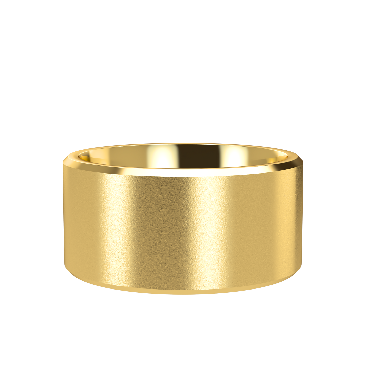 Flat bevel wedding band wide - 2mm to 11mm
