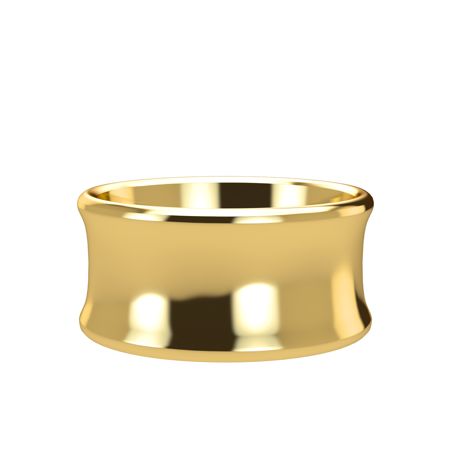 Concave wedding band wide - 2mm to 11mm