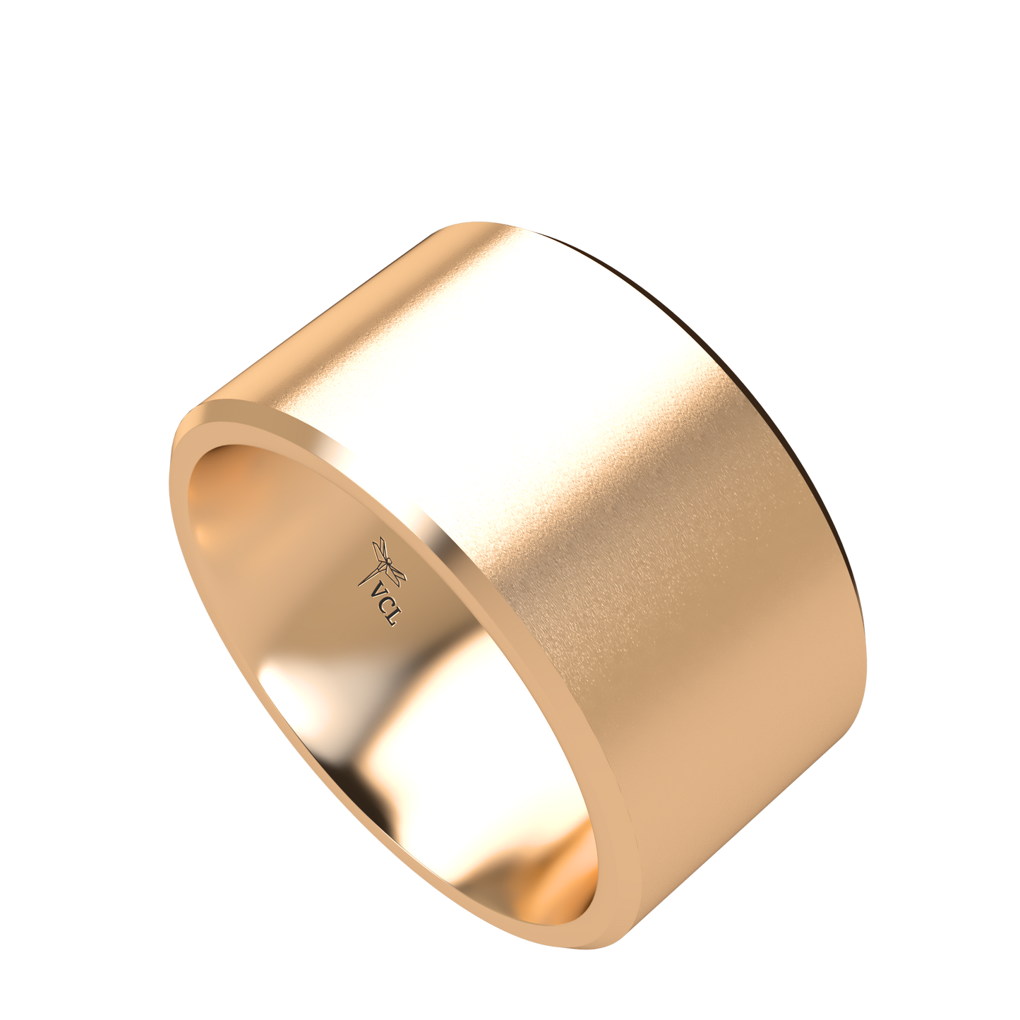 Flat bevel wedding band wide - 2mm to 11mm