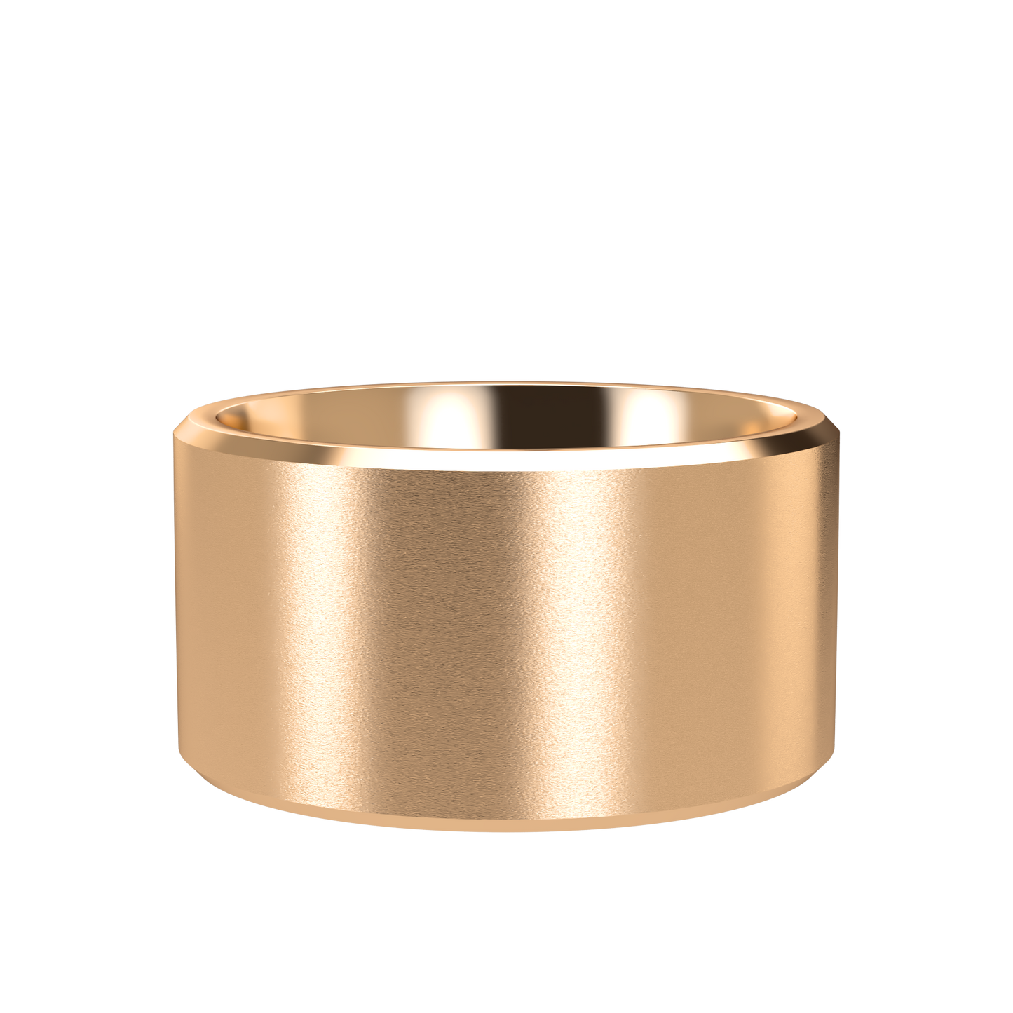 Flat bevel wedding band wide - 2mm to 11mm