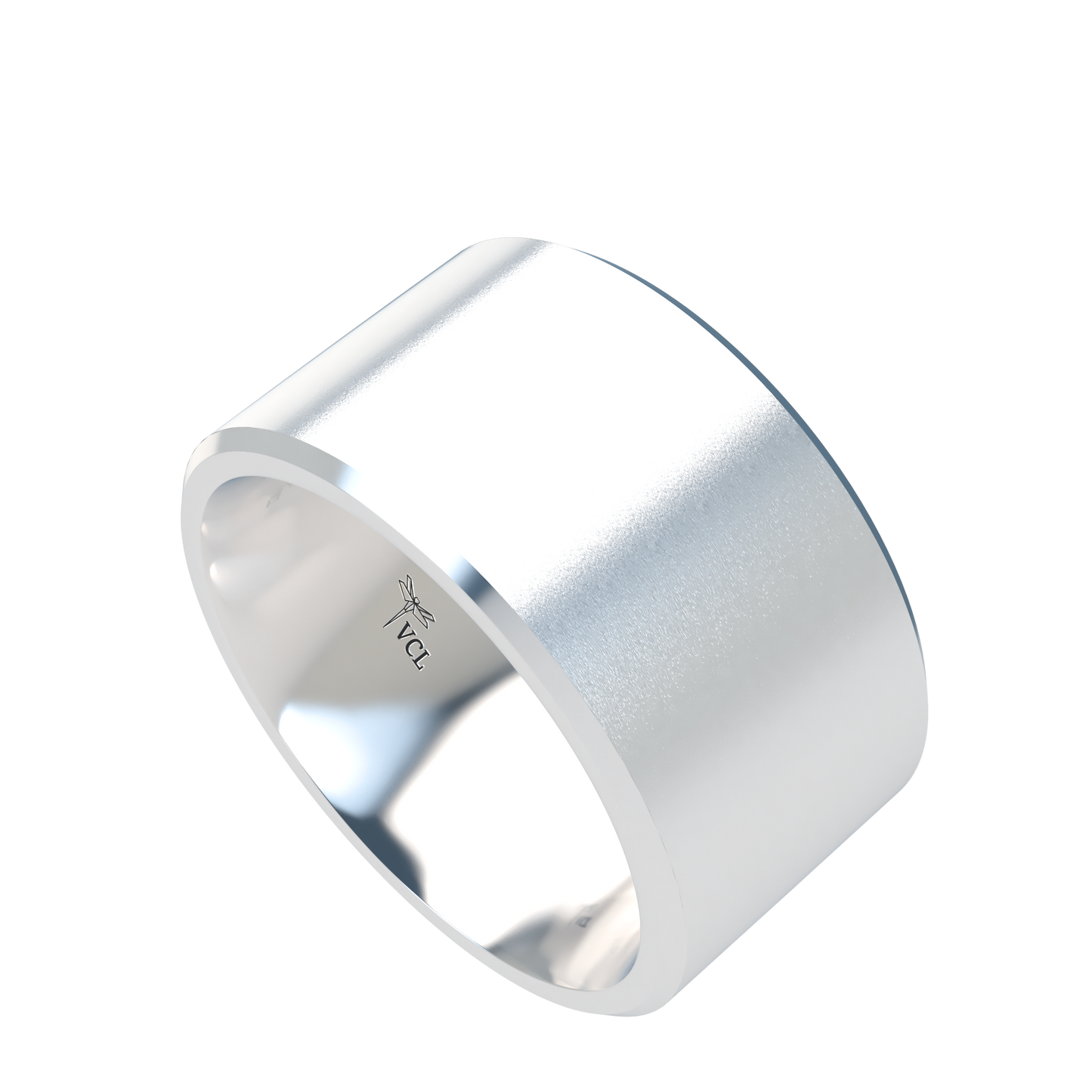 Flat bevel wedding band wide - 2mm to 11mm