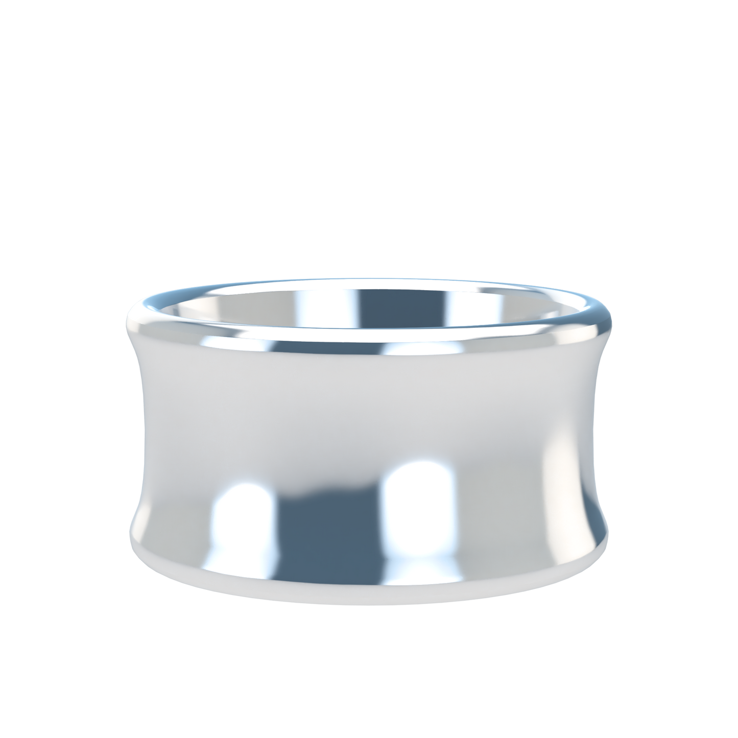 Concave wedding band wide - 2mm to 11mm