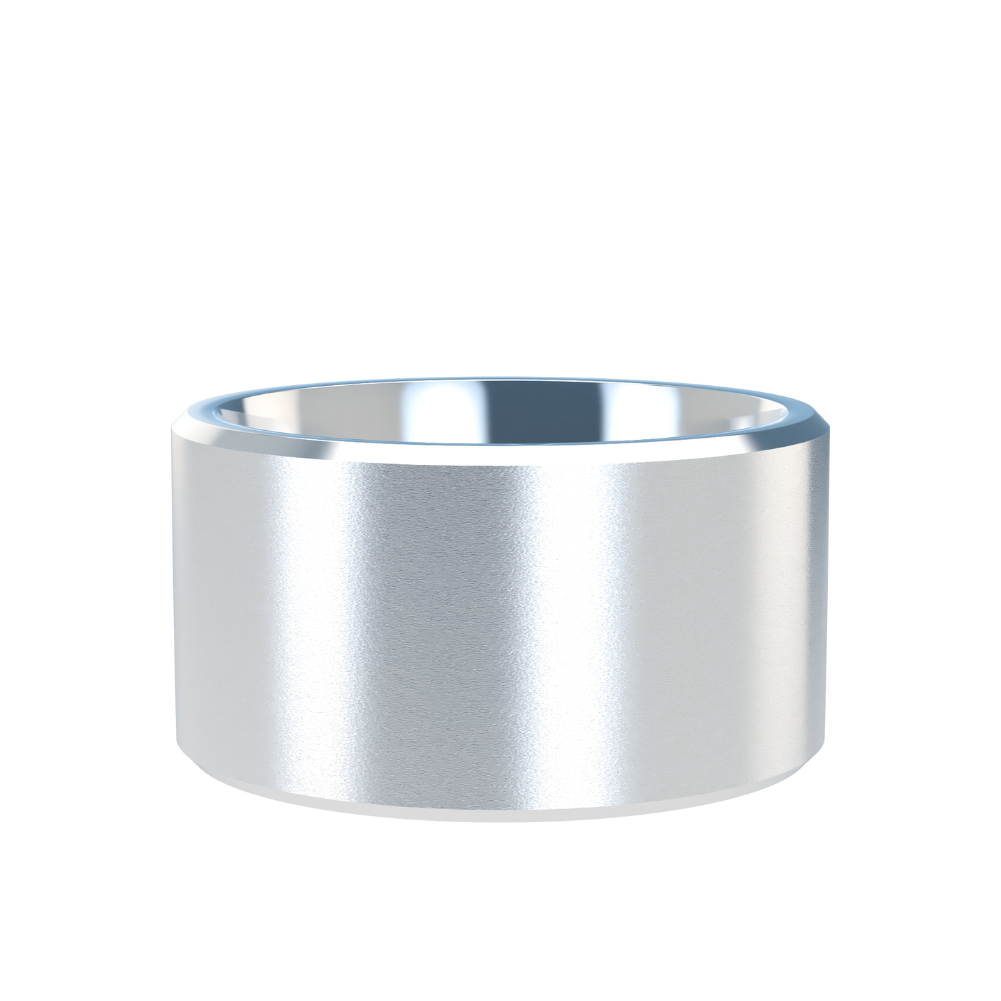 Flat bevel wedding band wide - 2mm to 11mm