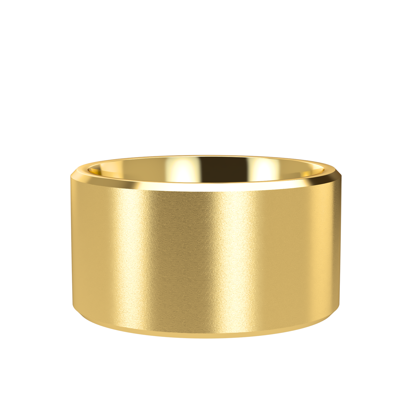 Flat bevel wedding band wide - 2mm to 11mm