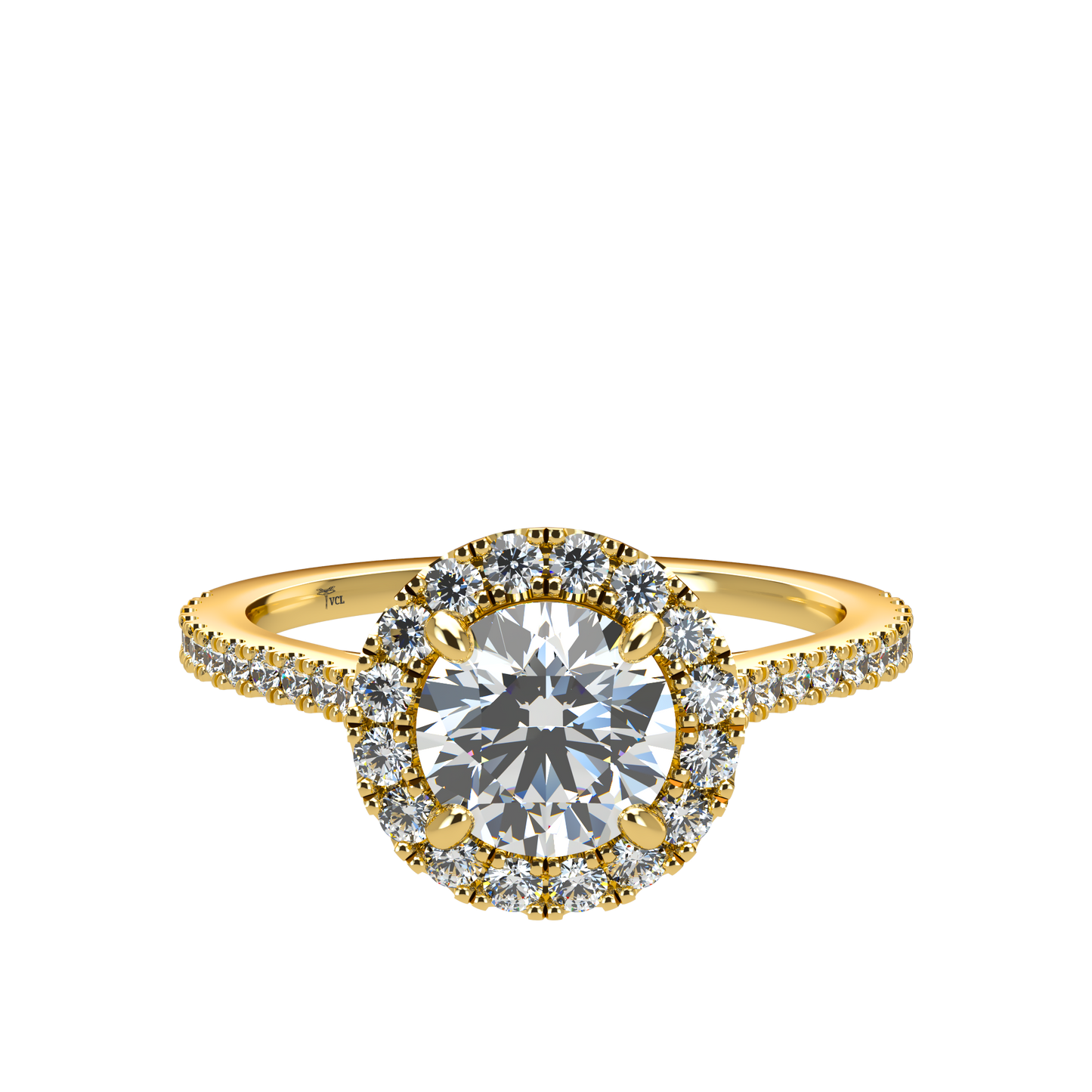 Libellule VCL Halo prestige diamond ring