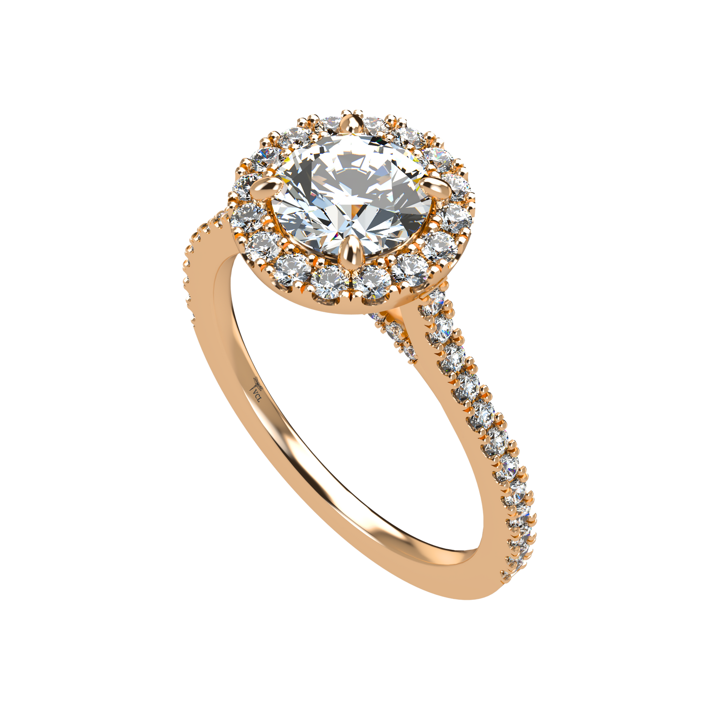 Libellule VCL Halo prestige diamond ring