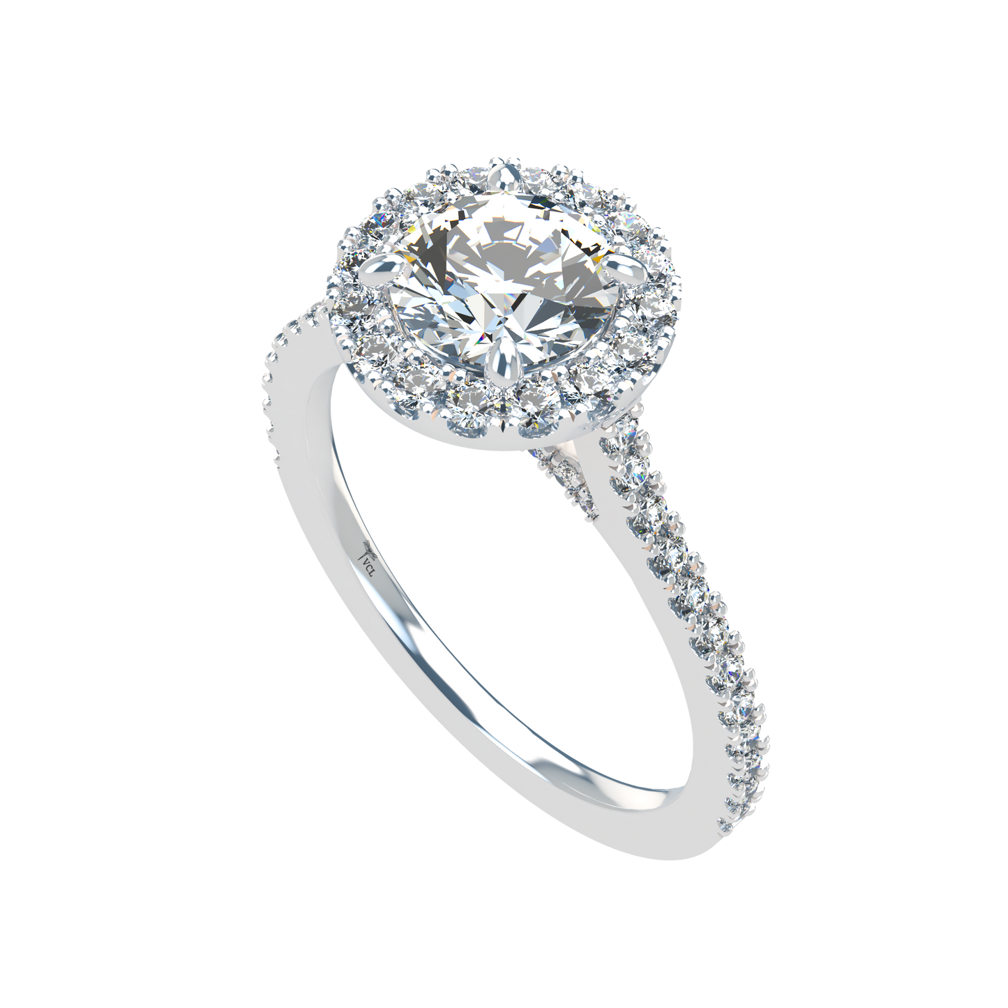 Libellule VCL Halo prestige diamond ring