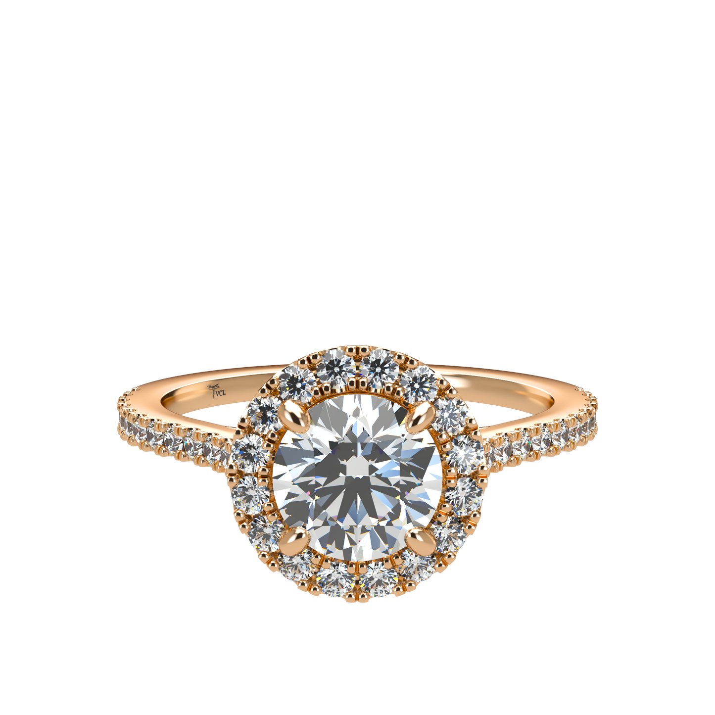 Libellule VCL Halo prestige diamond ring