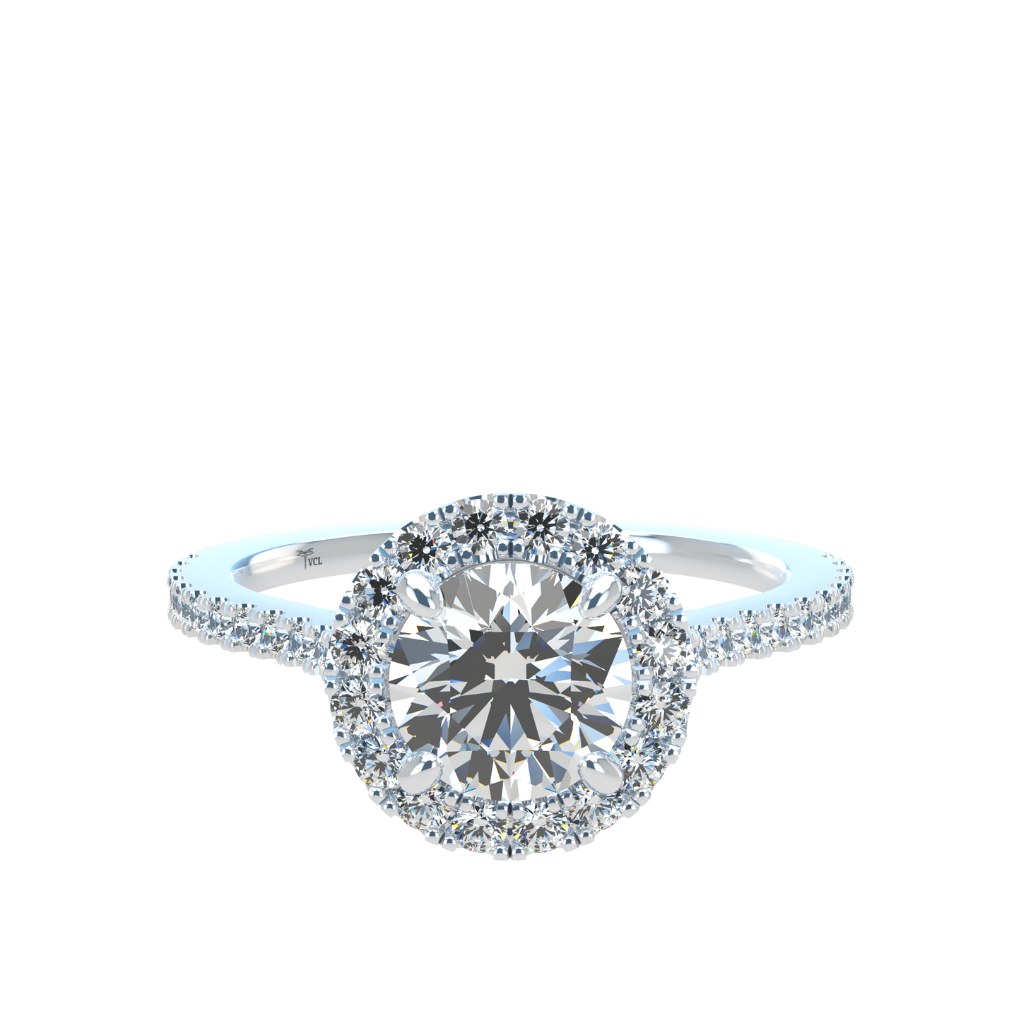 Libellule VCL Halo prestige diamond ring