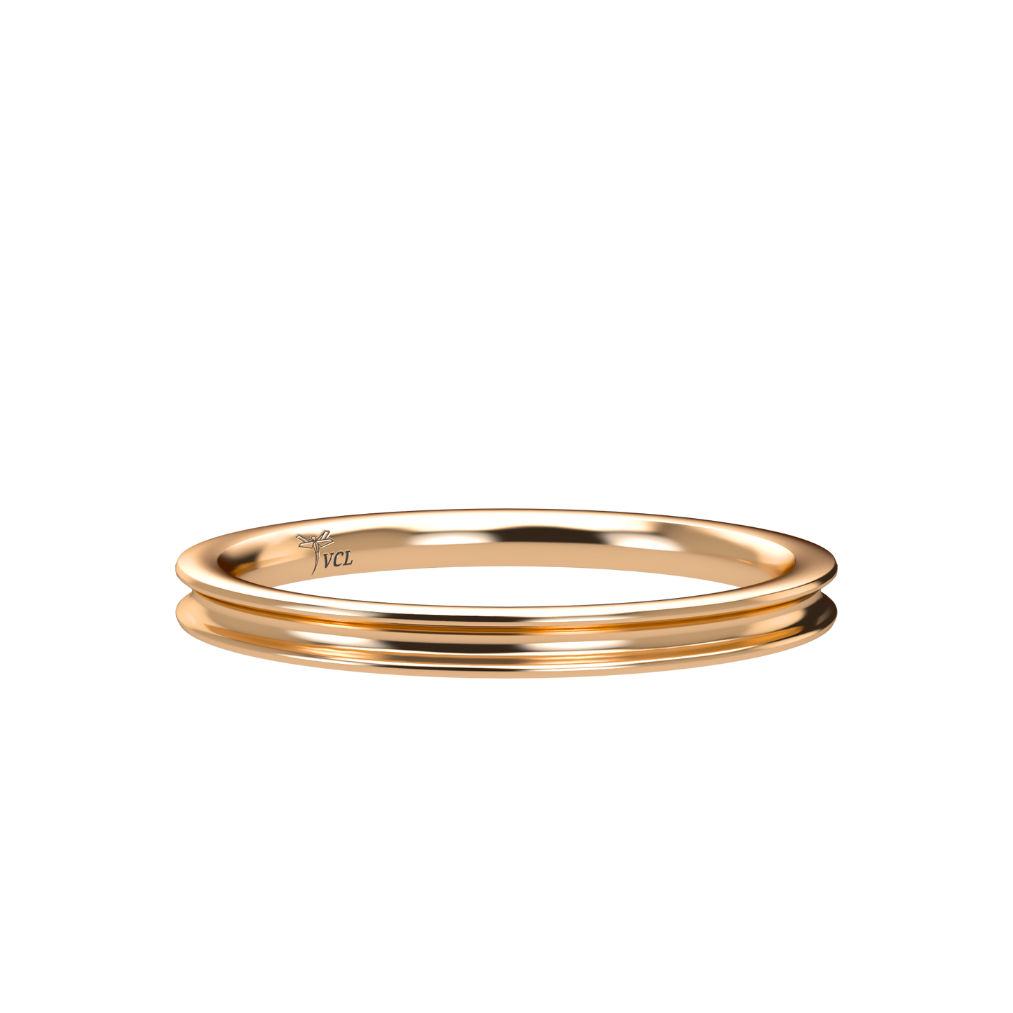 Concave wedding band wide - 2mm to 11mm