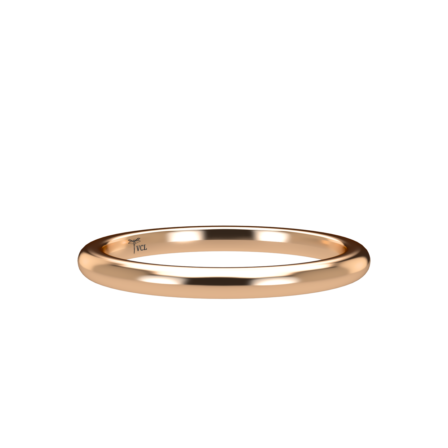 Classic round wedding band wide - 2mm to 11mm