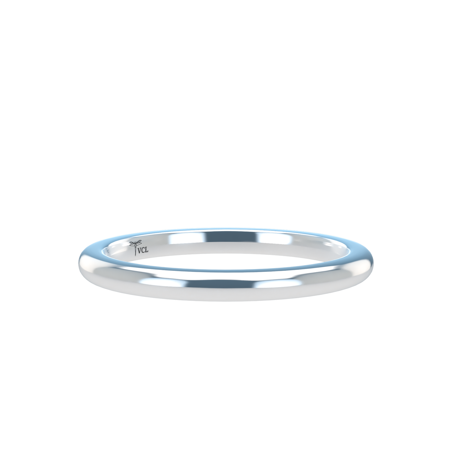 Classic round wedding band wide - 2mm to 11mm