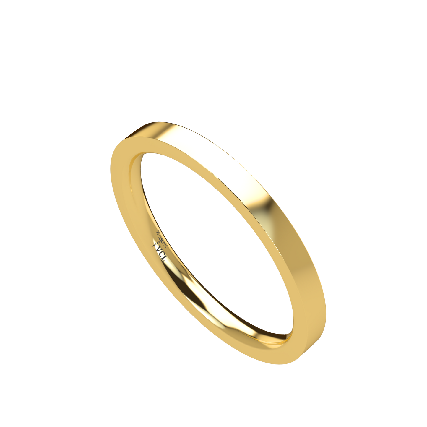 Flat wedding band wide - 2mm to 11mm