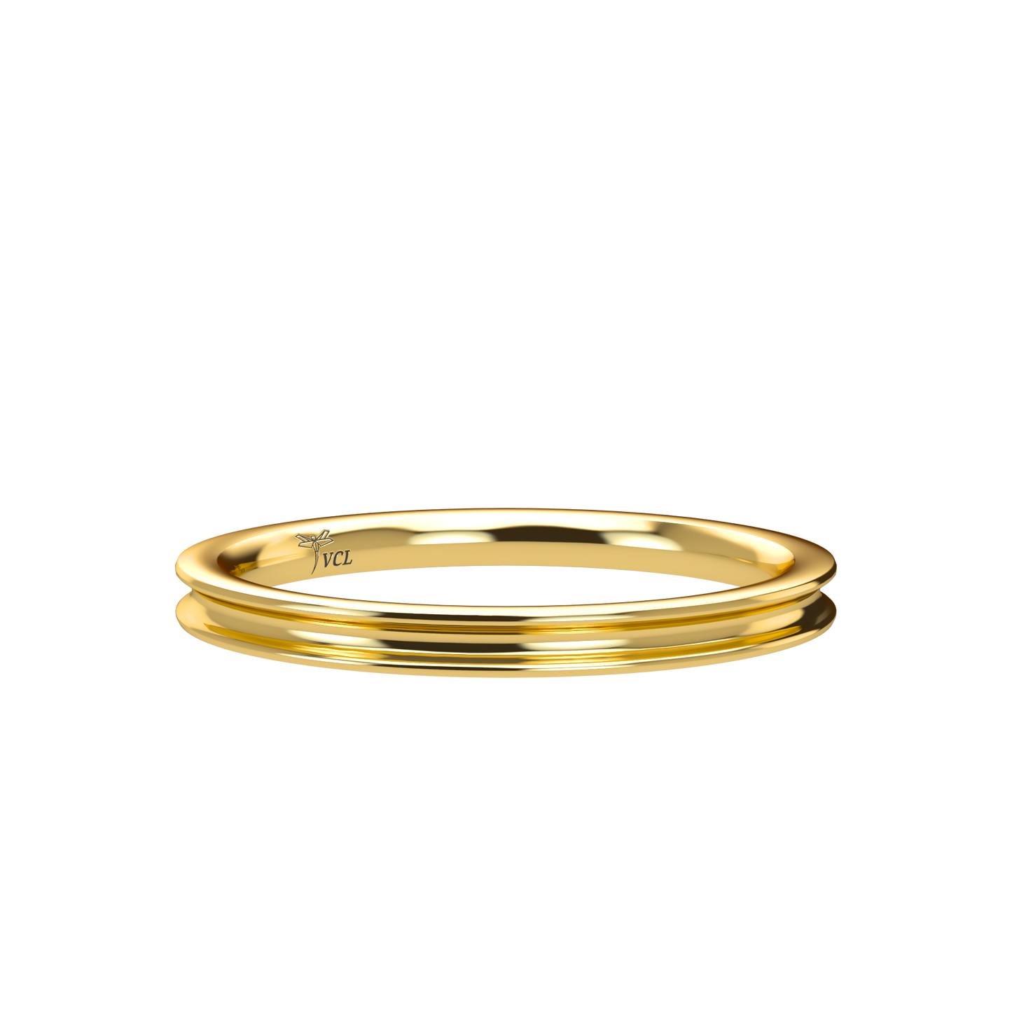Concave wedding band wide - 2mm to 11mm