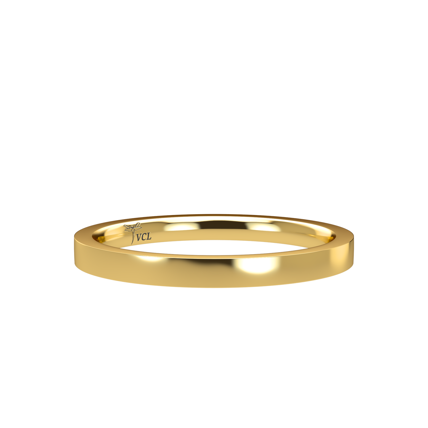 Flat wedding band wide - 2mm to 11mm