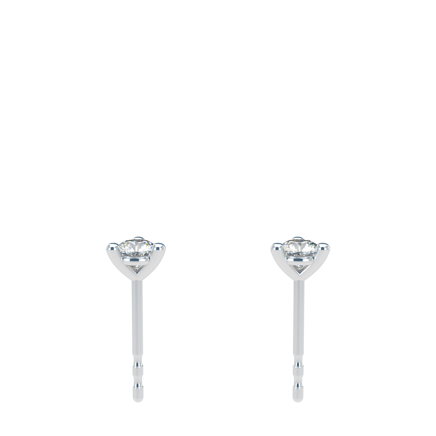 Small Martini 3 Prongs Diamond Studs earrings 0.15ct to 0.50ct