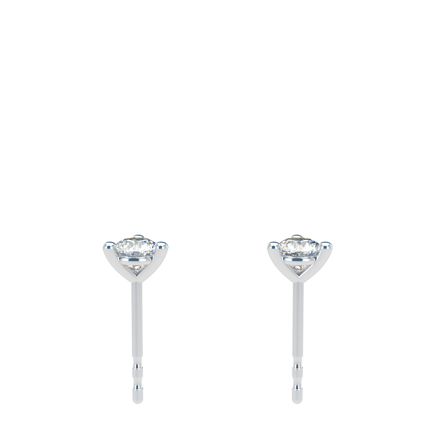 Small Martini 3 Prongs Diamond Studs earrings 0.15ct to 0.50ct