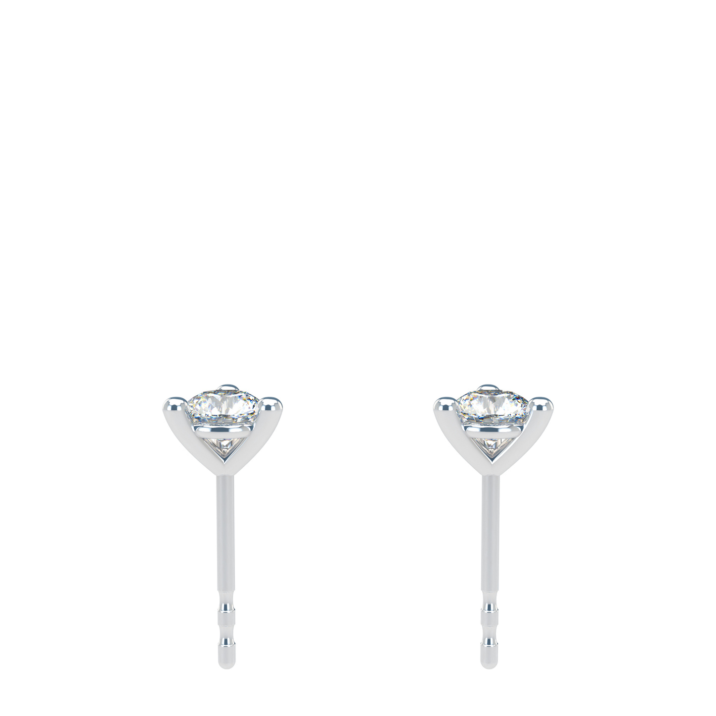 Small Martini 3 Prongs Diamond Studs earrings 0.15ct to 0.50ct