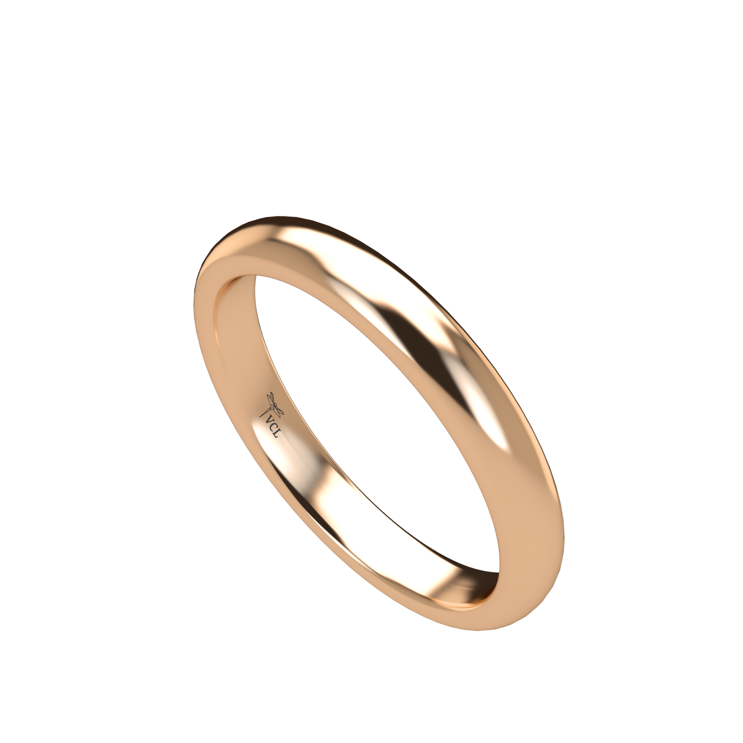 Classic round wedding band wide - 2mm to 11mm
