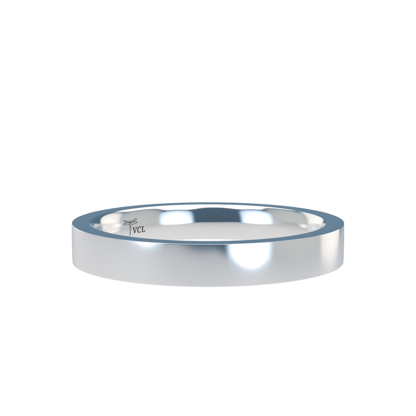 Flat wedding band wide - 2mm to 11mm