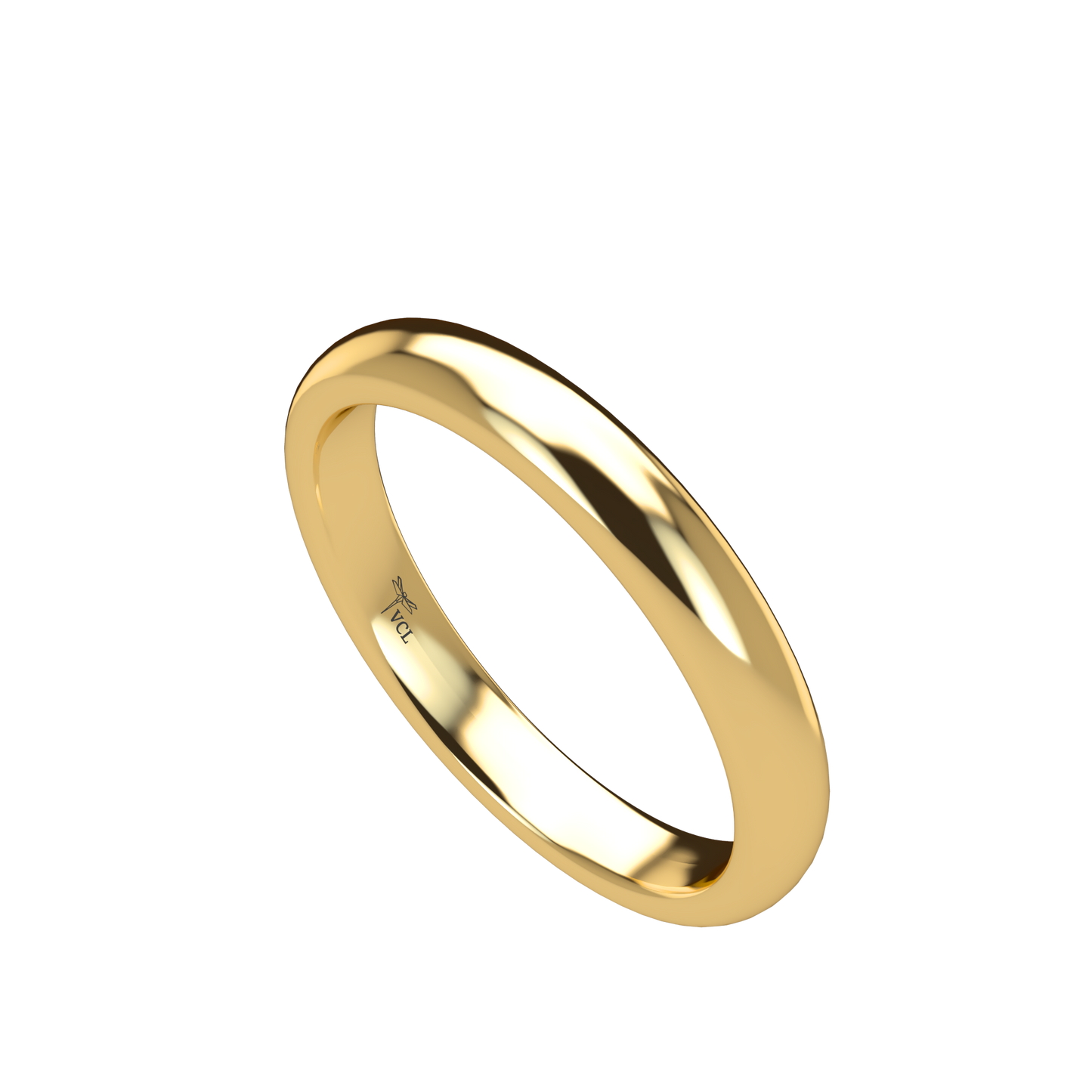 Classic round wedding band wide - 2mm to 11mm