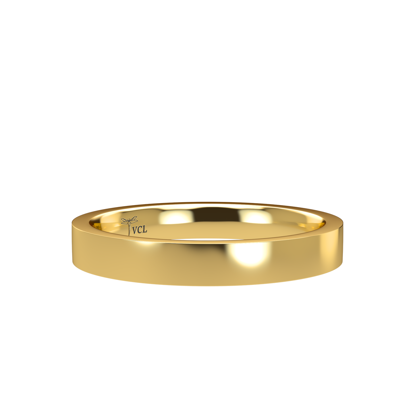 Flat wedding band wide - 2mm to 11mm