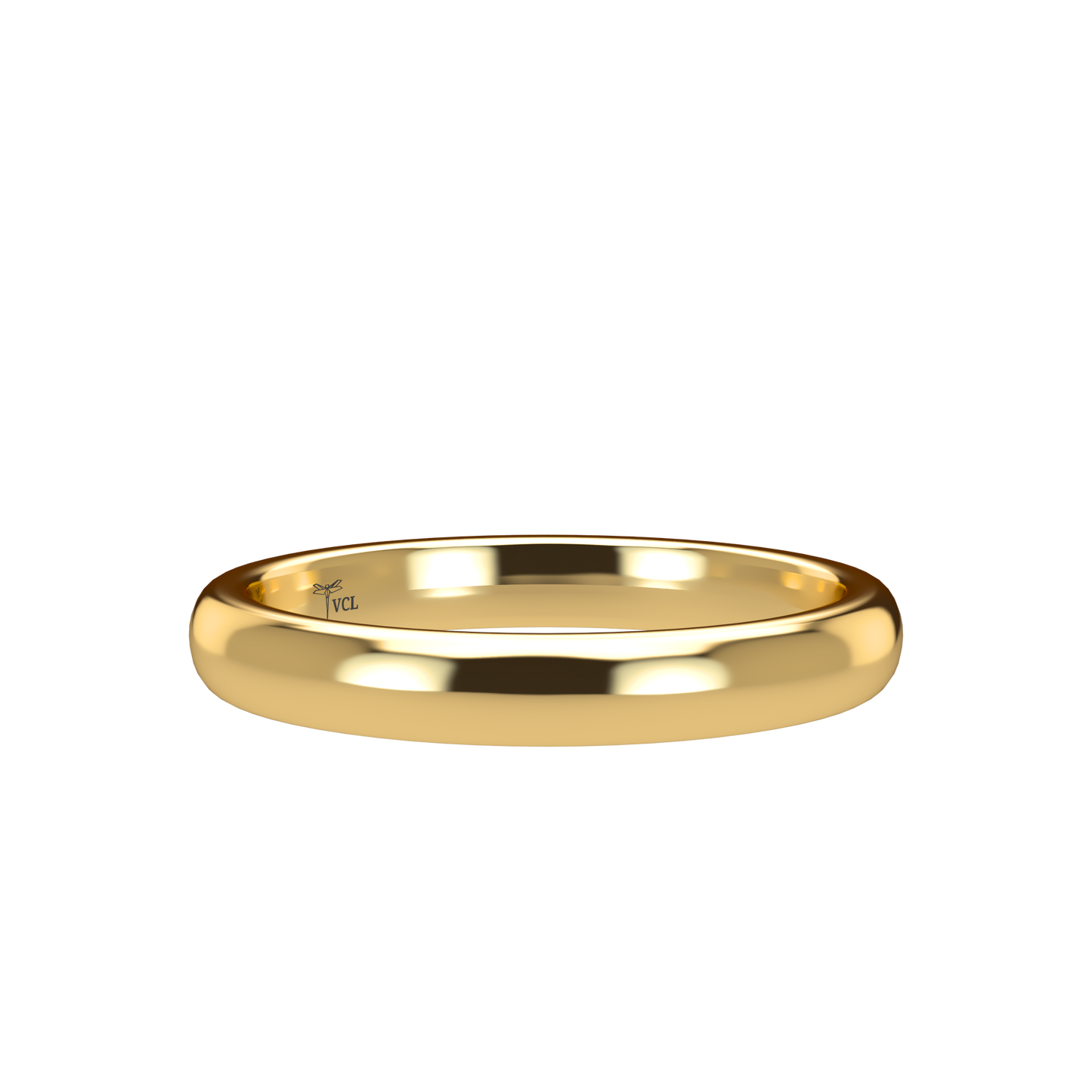 Classic round wedding band wide - 2mm to 11mm