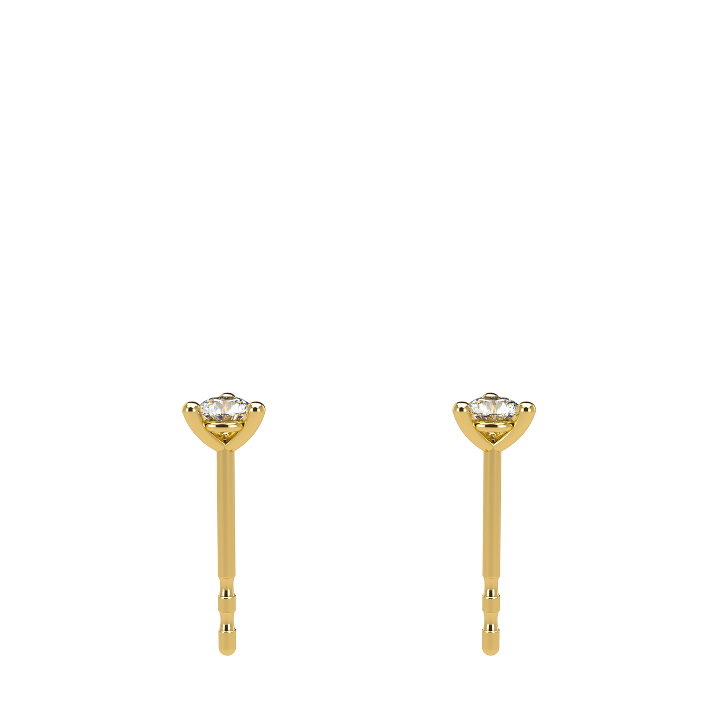 Small Martini 3 Prongs Diamond Studs earrings 0.15ct to 0.50ct