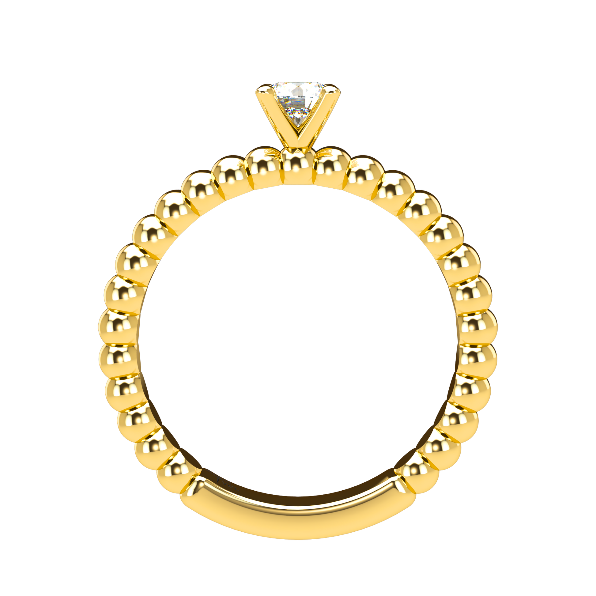 Customizable Diamond Bezel/Prong straight stacking Ring - ™ Joaillerie VCL