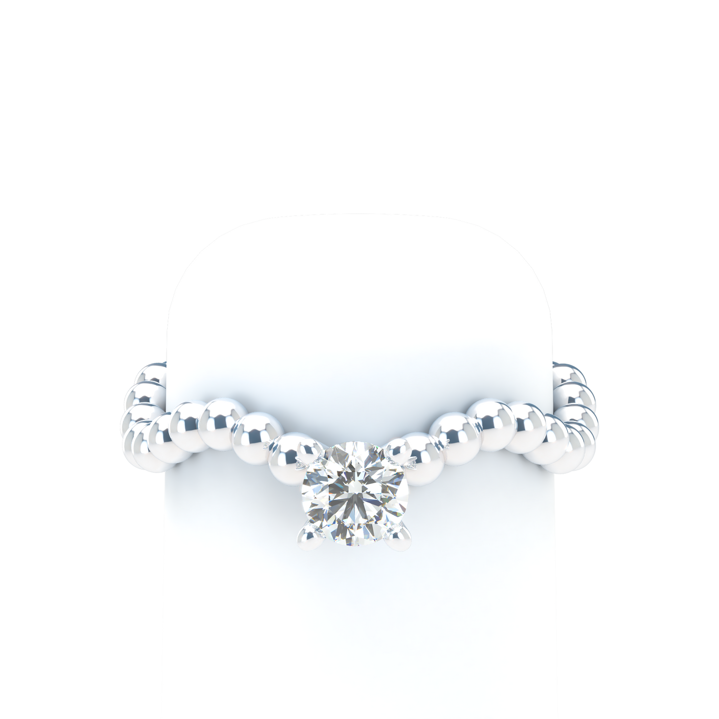 Customizable Diamond Bezel/Prong Wave stacking Ring - ™ Joaillerie VCL
