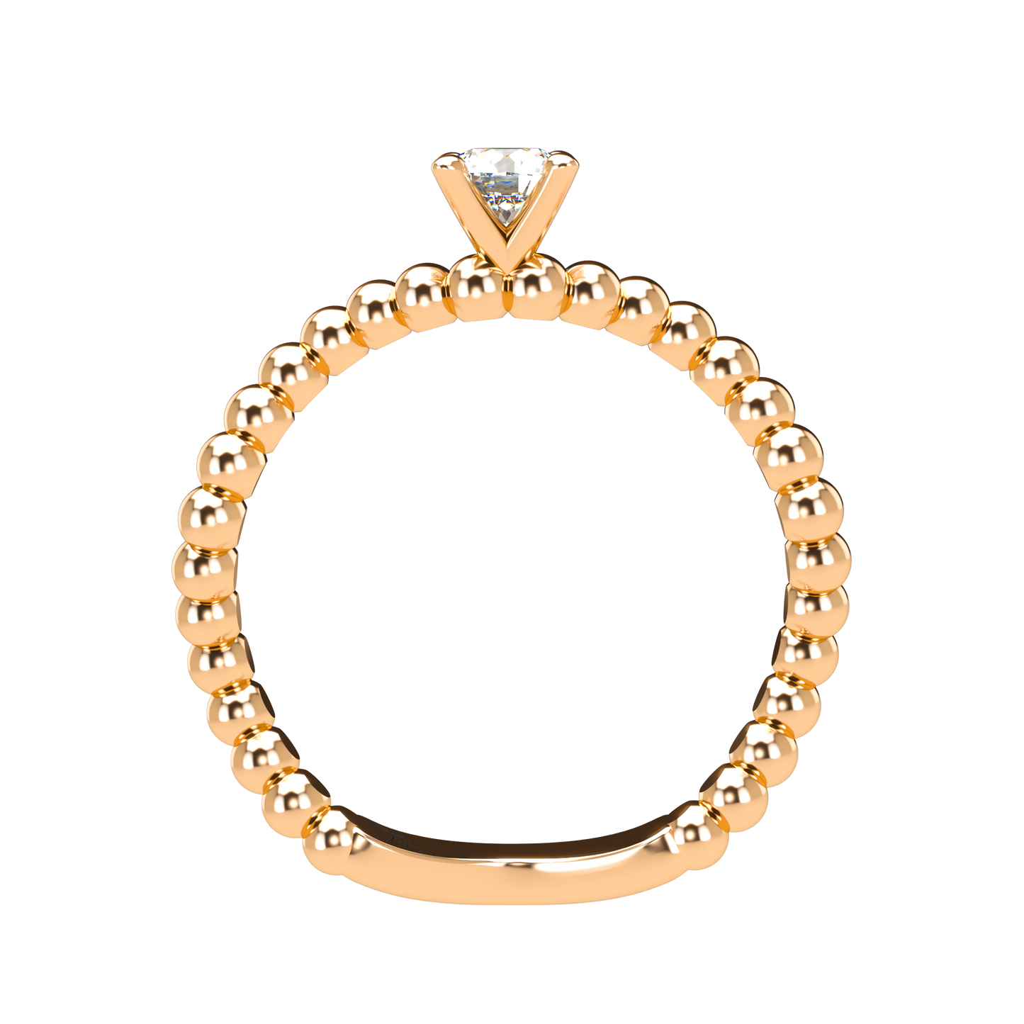 Customizable Diamond Bezel/Prong Wave stacking Ring - ™ Joaillerie VCL