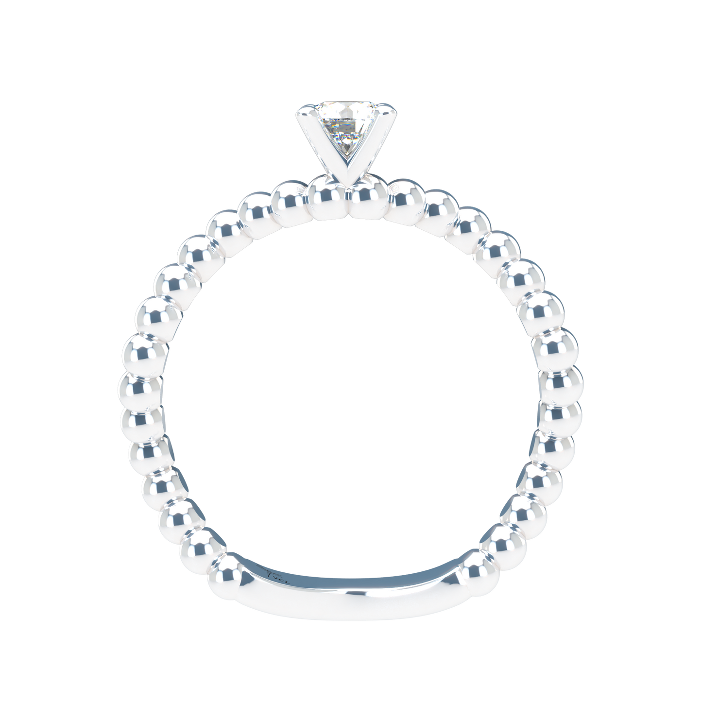 Customizable Diamond Bezel/Prong Wave stacking Ring - ™ Joaillerie VCL