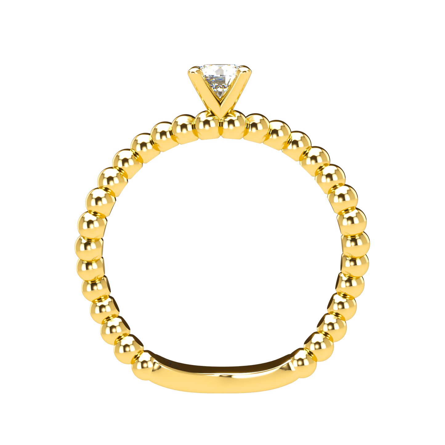 Customizable Diamond Bezel/Prong Wave stacking Ring - ™ Joaillerie VCL