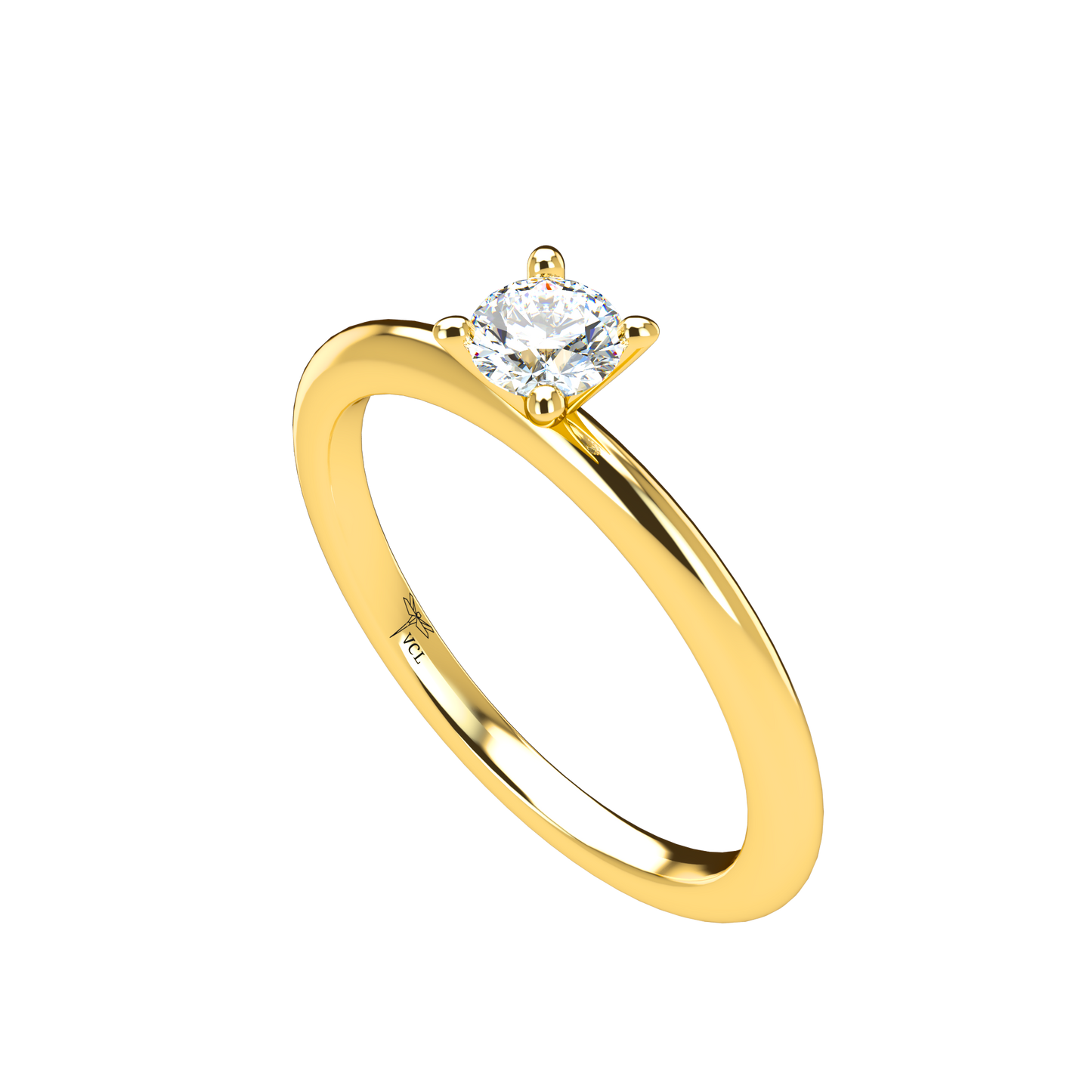 Customizable Diamond Bezel/Prong straight stacking Ring - ™ Joaillerie VCL