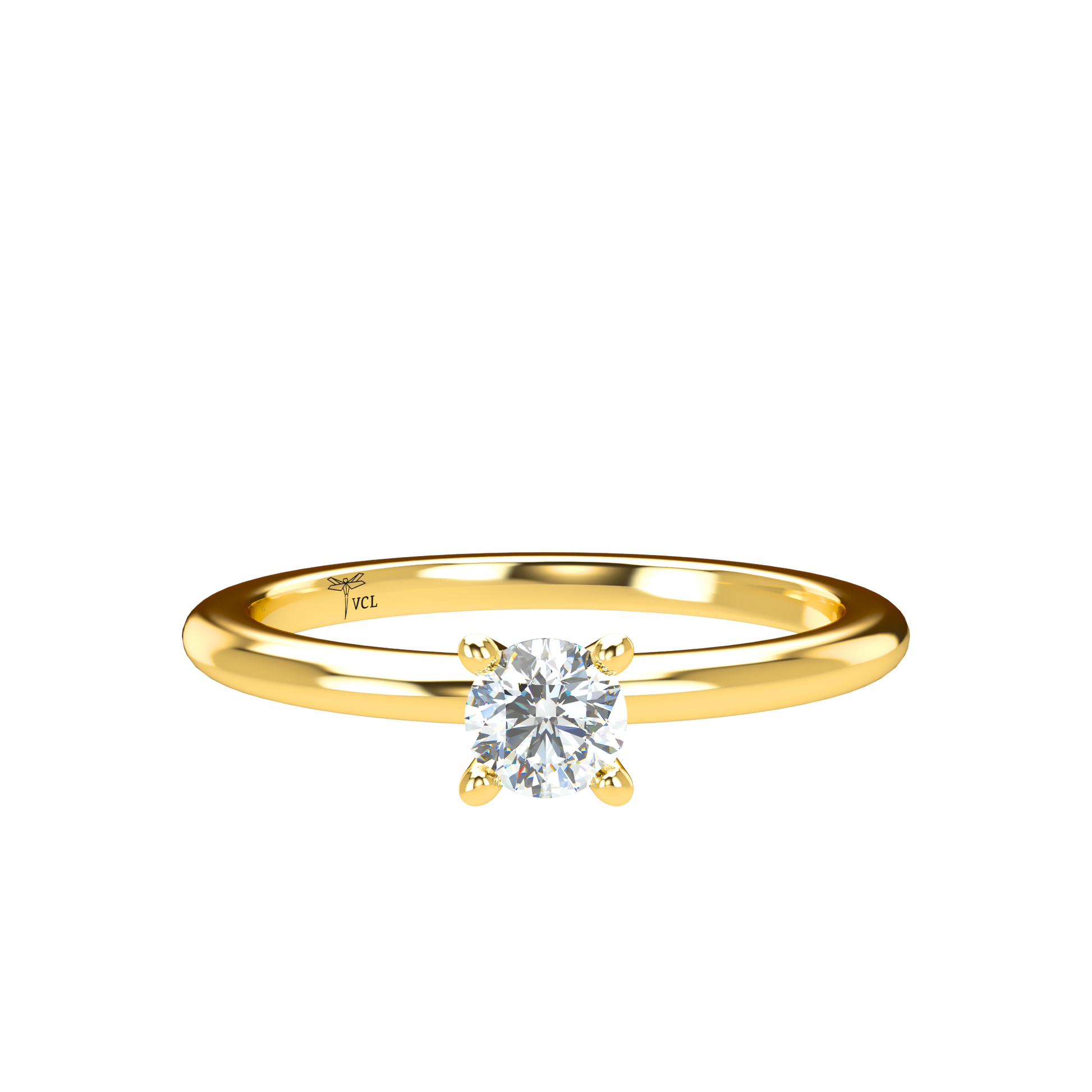 Customizable Diamond Bezel/Prong straight stacking Ring - ™ Joaillerie VCL