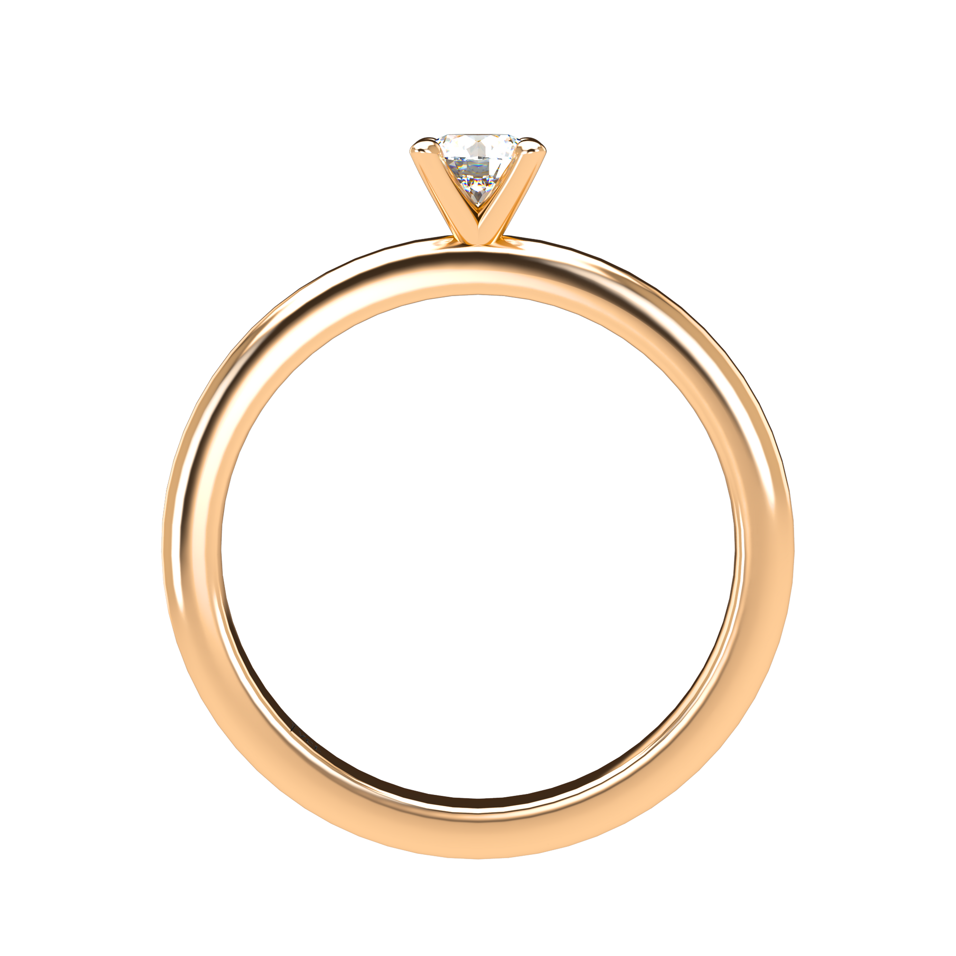 Customizable Diamond Bezel/Prong straight stacking Ring - ™ Joaillerie VCL