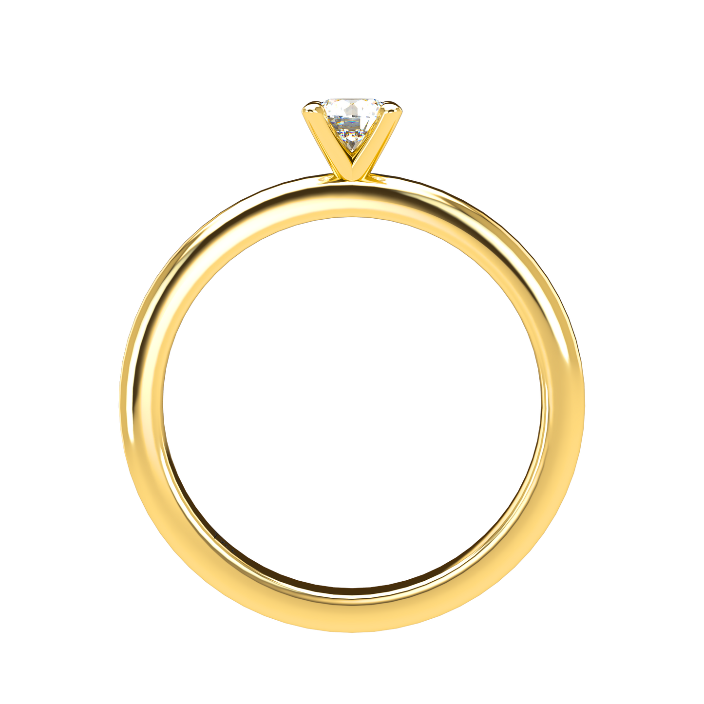 Customizable Diamond Bezel/Prong straight stacking Ring - ™ Joaillerie VCL