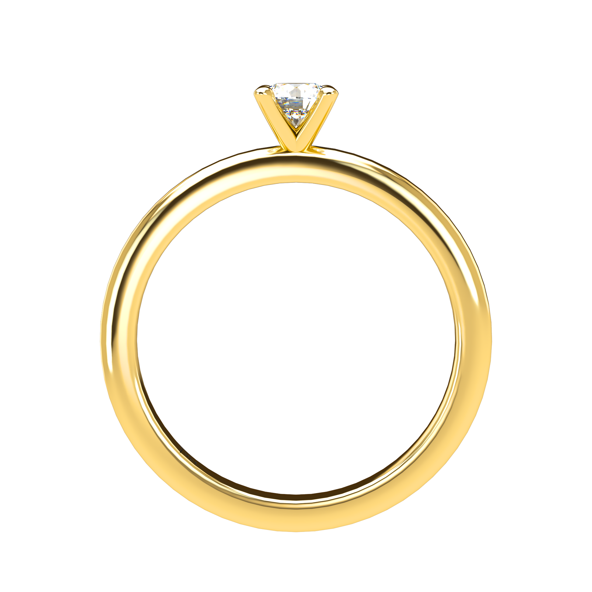 Customizable Diamond Bezel/Prong straight stacking Ring - ™ Joaillerie VCL