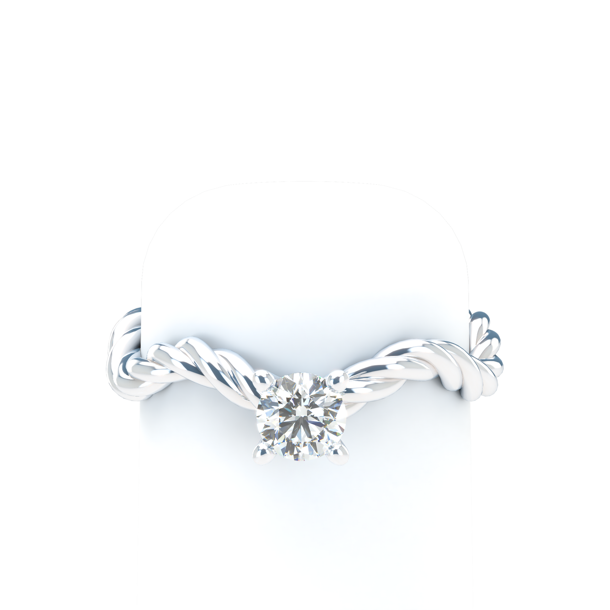 Customizable Diamond Bezel/Prong Wave stacking Ring - ™ Joaillerie VCL
