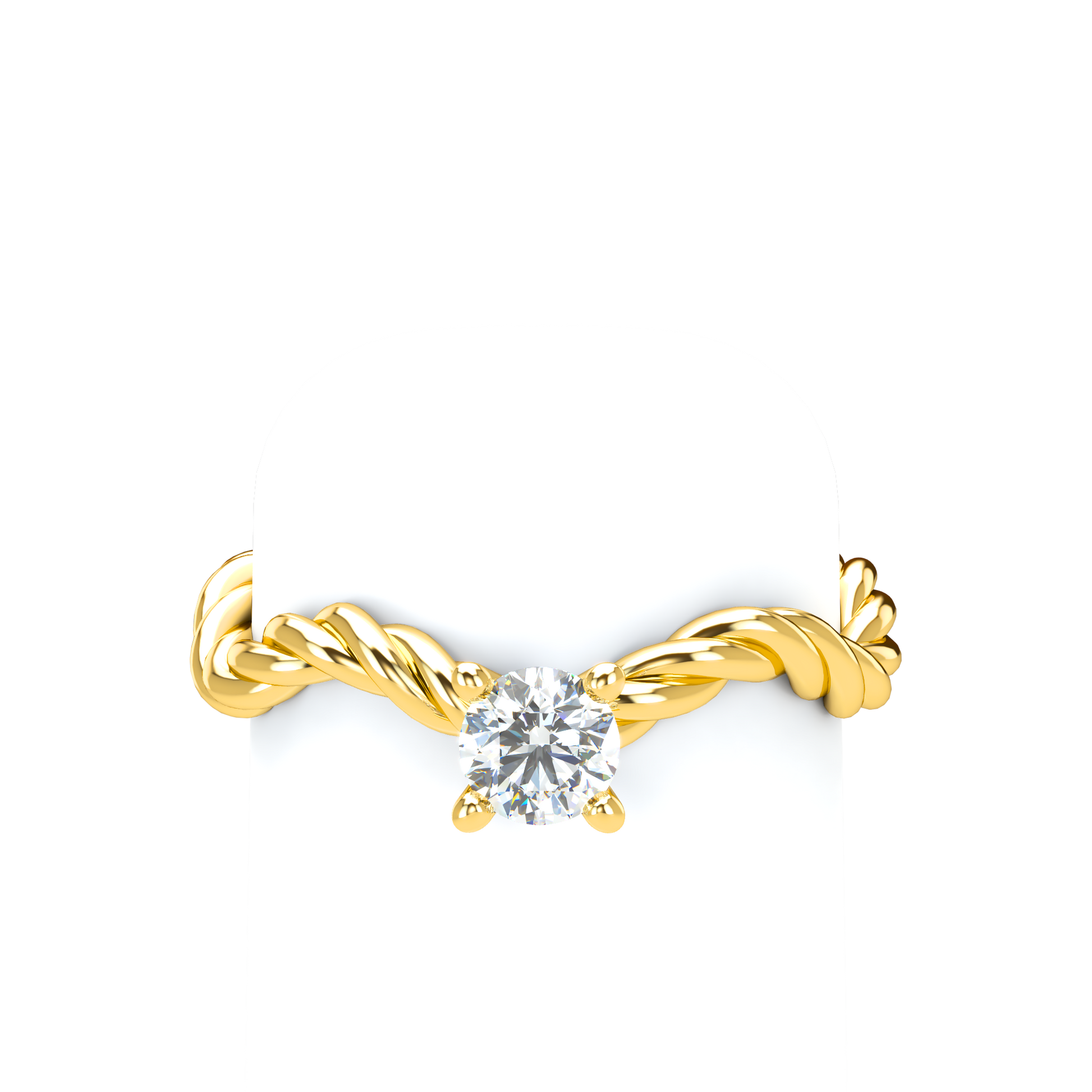 Customizable Diamond Bezel/Prong Wave stacking Ring - ™ Joaillerie VCL