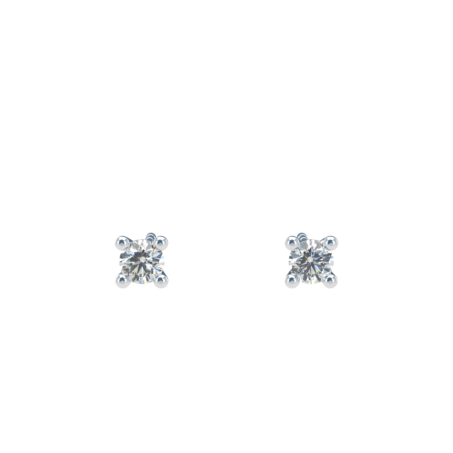 Small Martini 4 Prongs Diamond Studs 0.15ct - 0.50ct